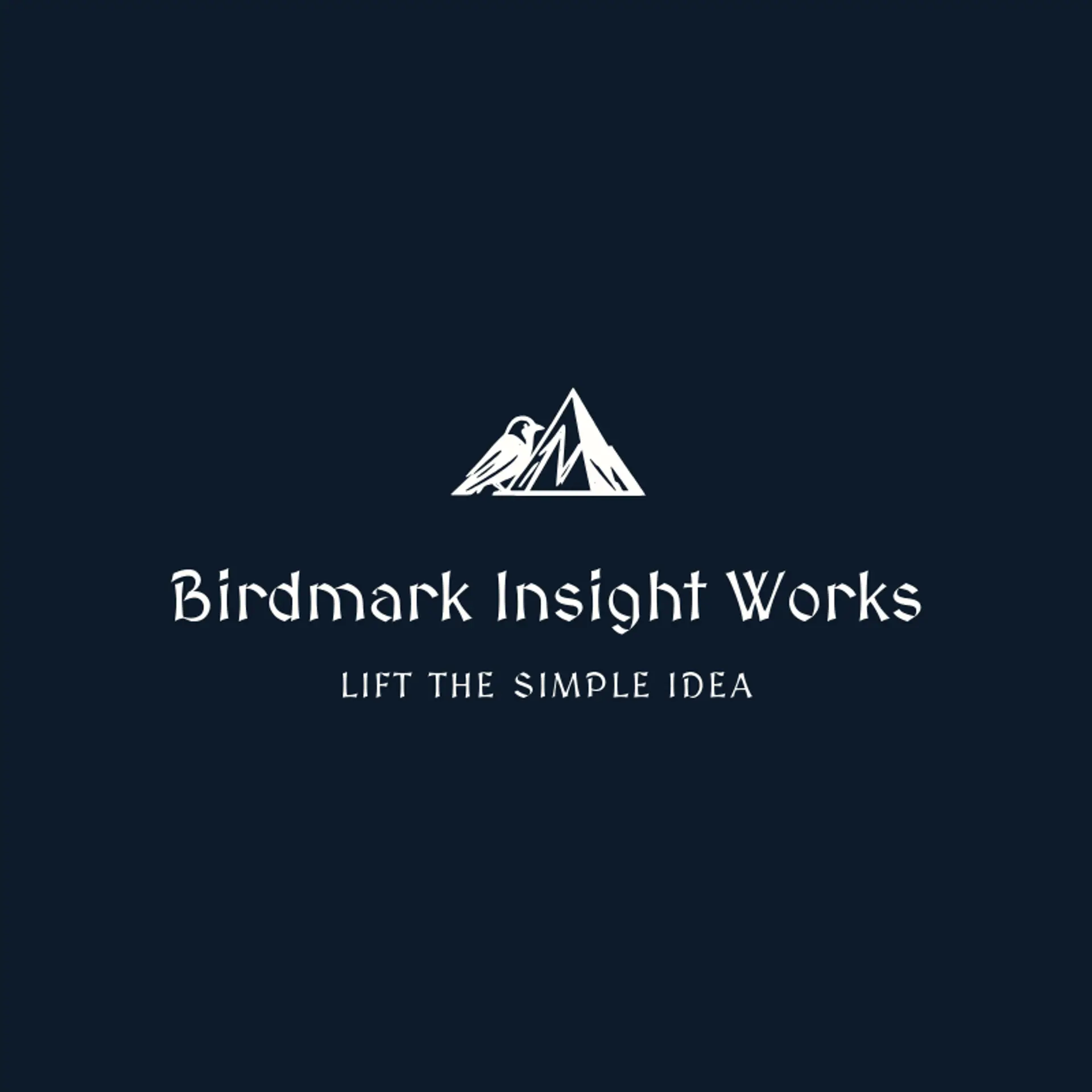 Birdmark Insight Works logo for negative space