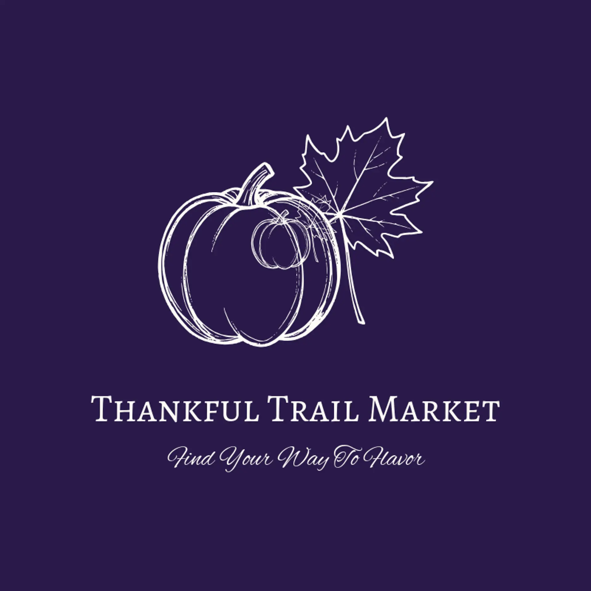Thankful Trail Market logo for thanksgiving