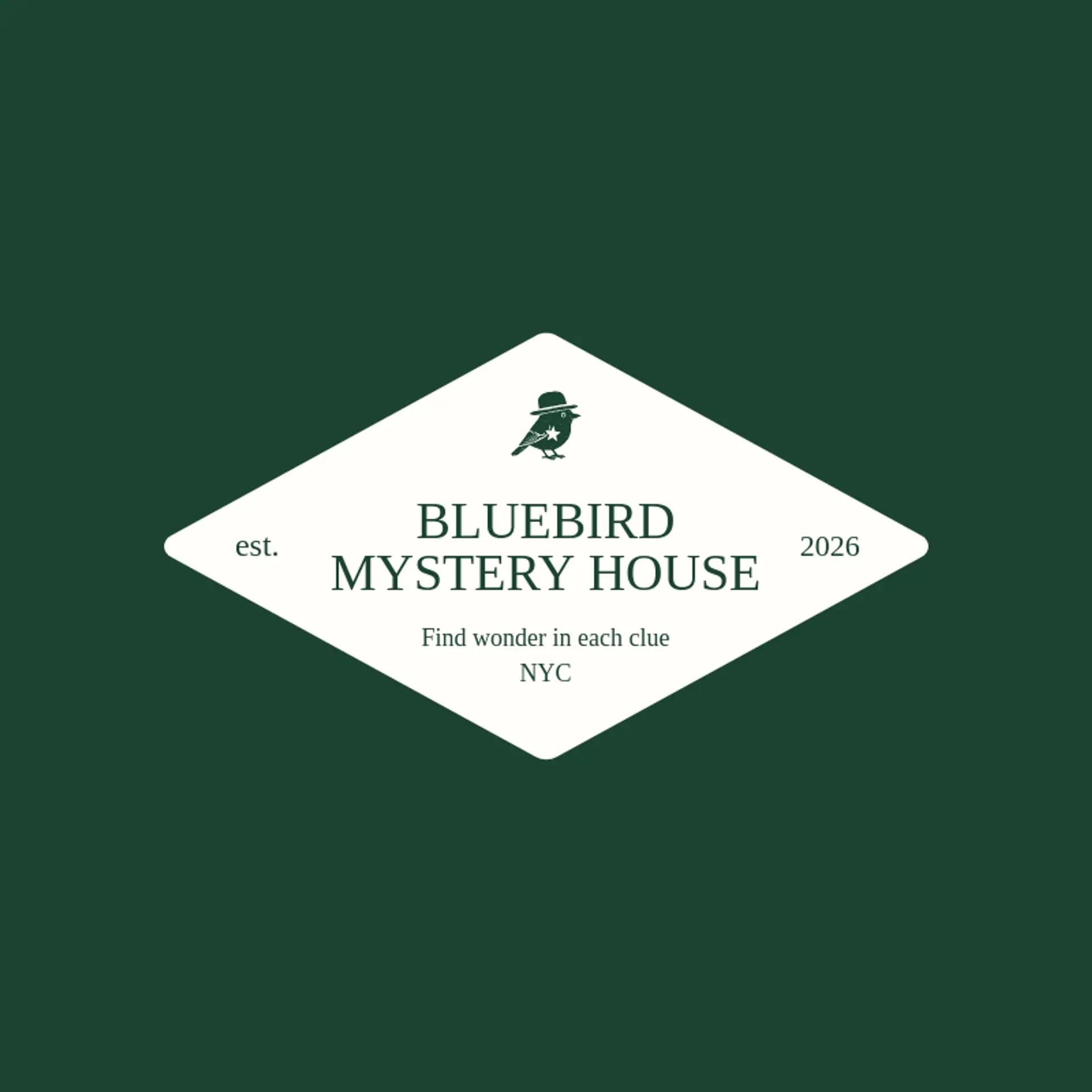 Bluebird Mystery House logo for crime