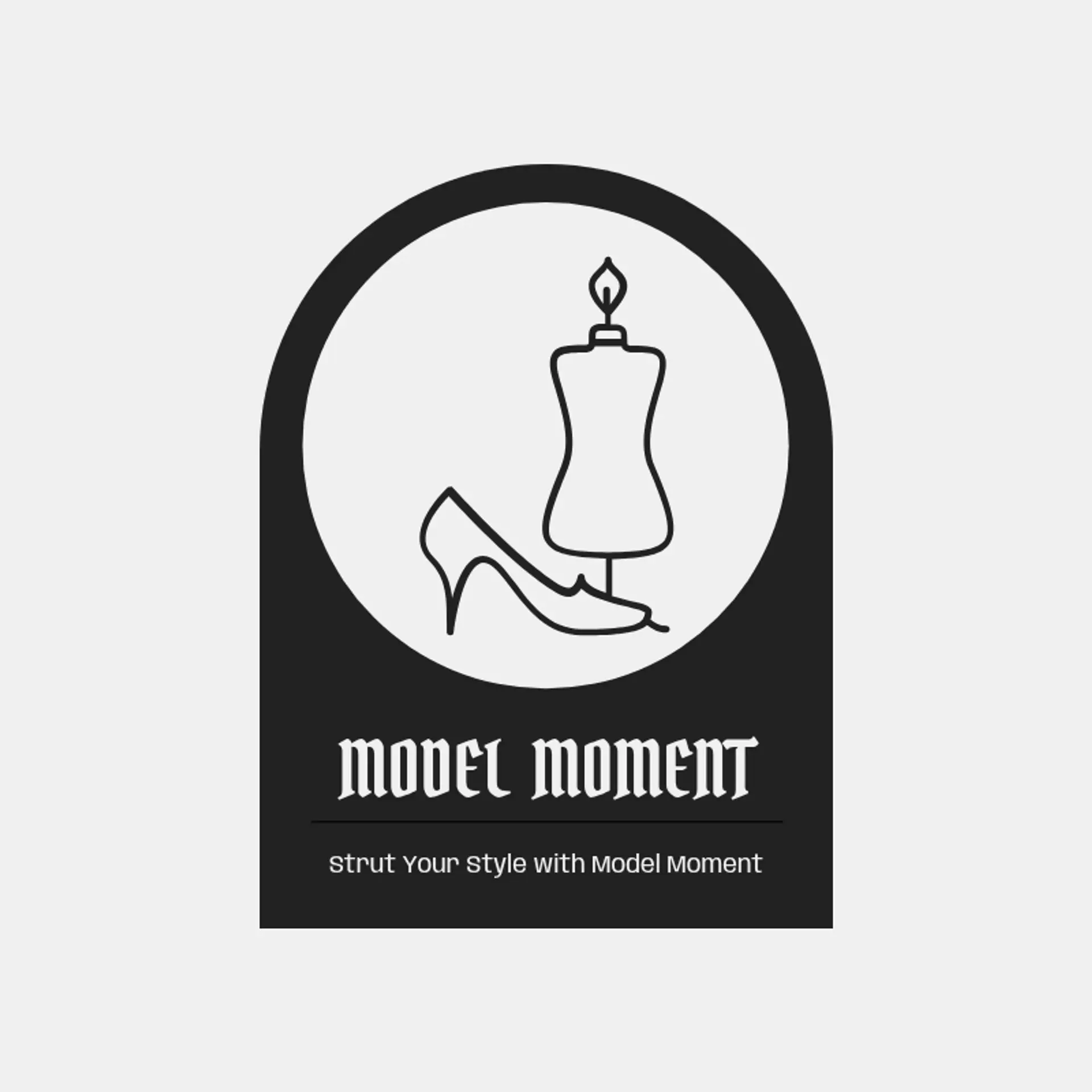 Model Moment logo for fashion show