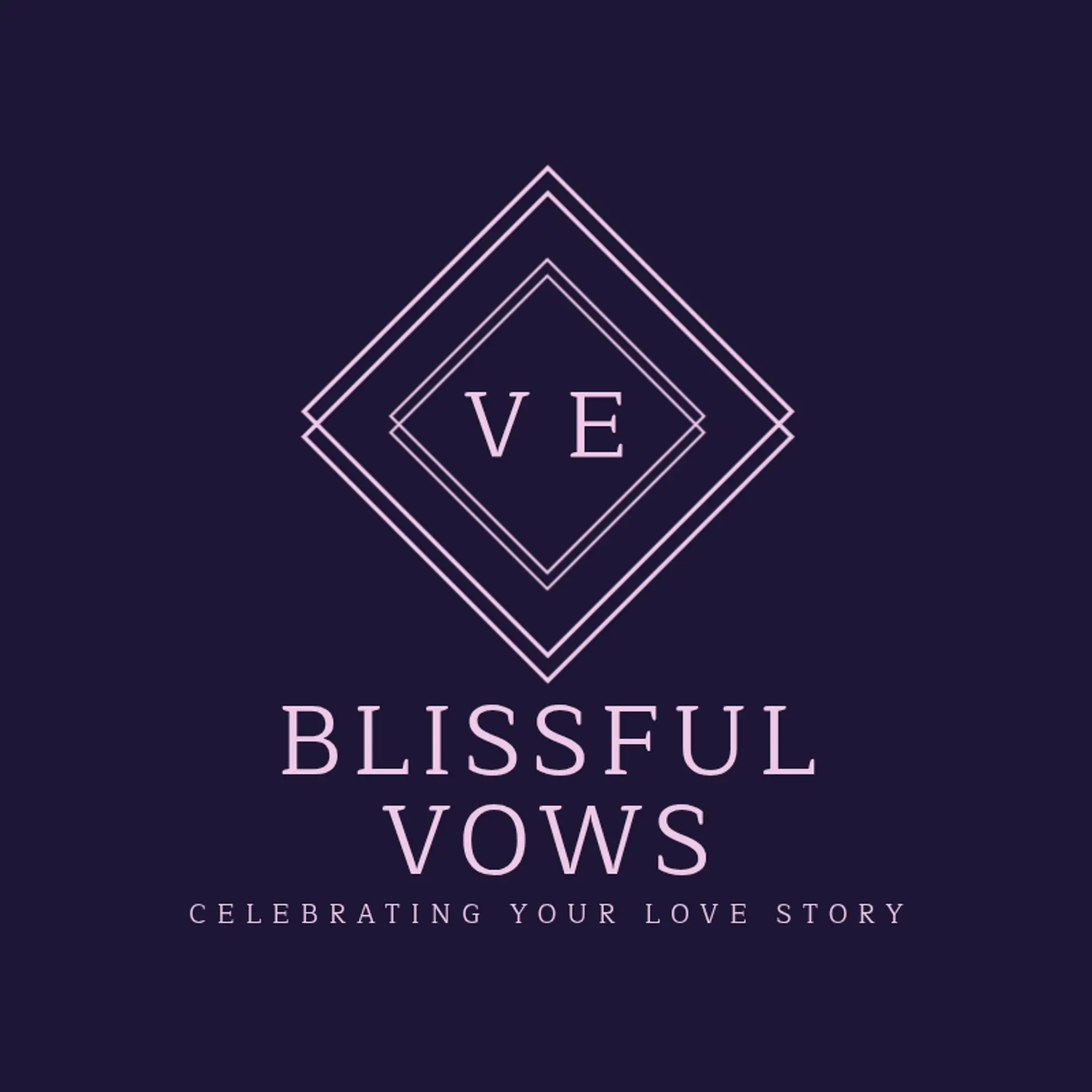 Blissful Vows logo for wedding company