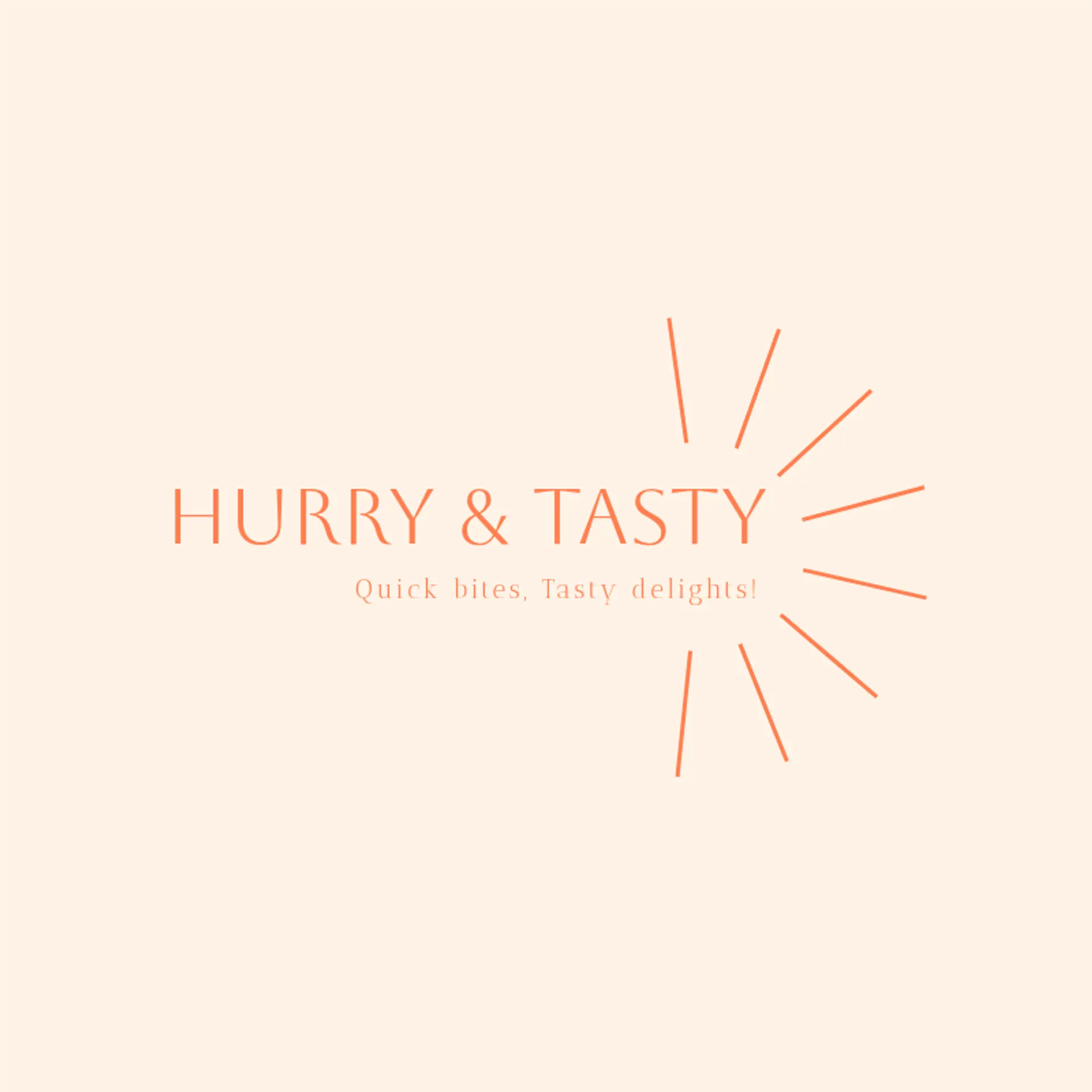 Hurry & Tasty logo for fast food restaurant