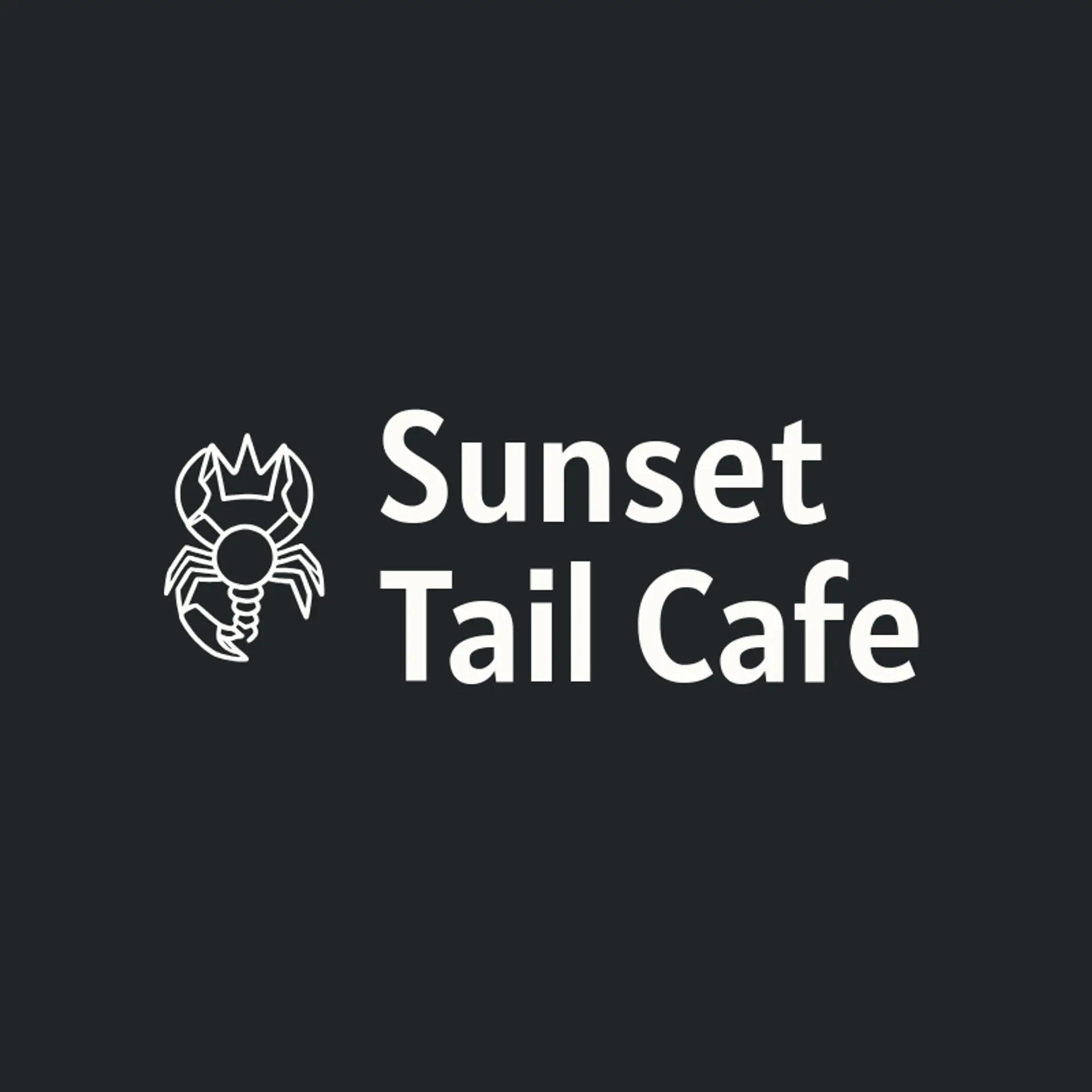 Sunset Tail Cafe logo for scorpion