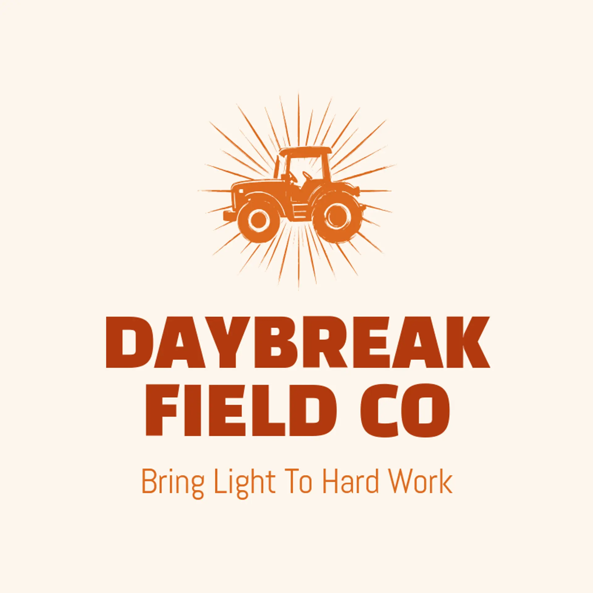 Daybreak Field Co logo for tractor