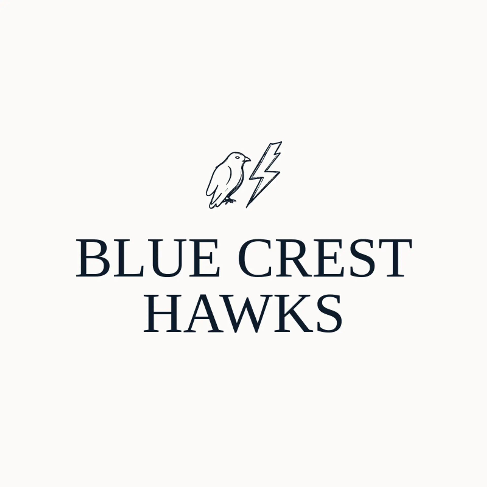 Blue Crest Hawks logo for hawk