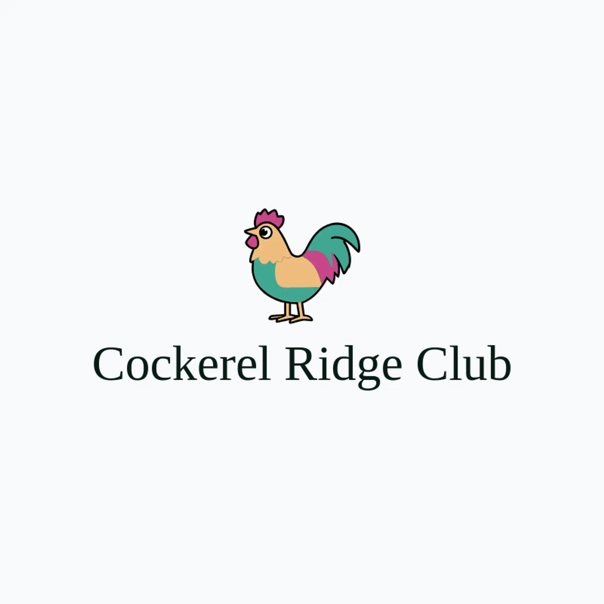 Cockerel Ridge Club logo for rooster