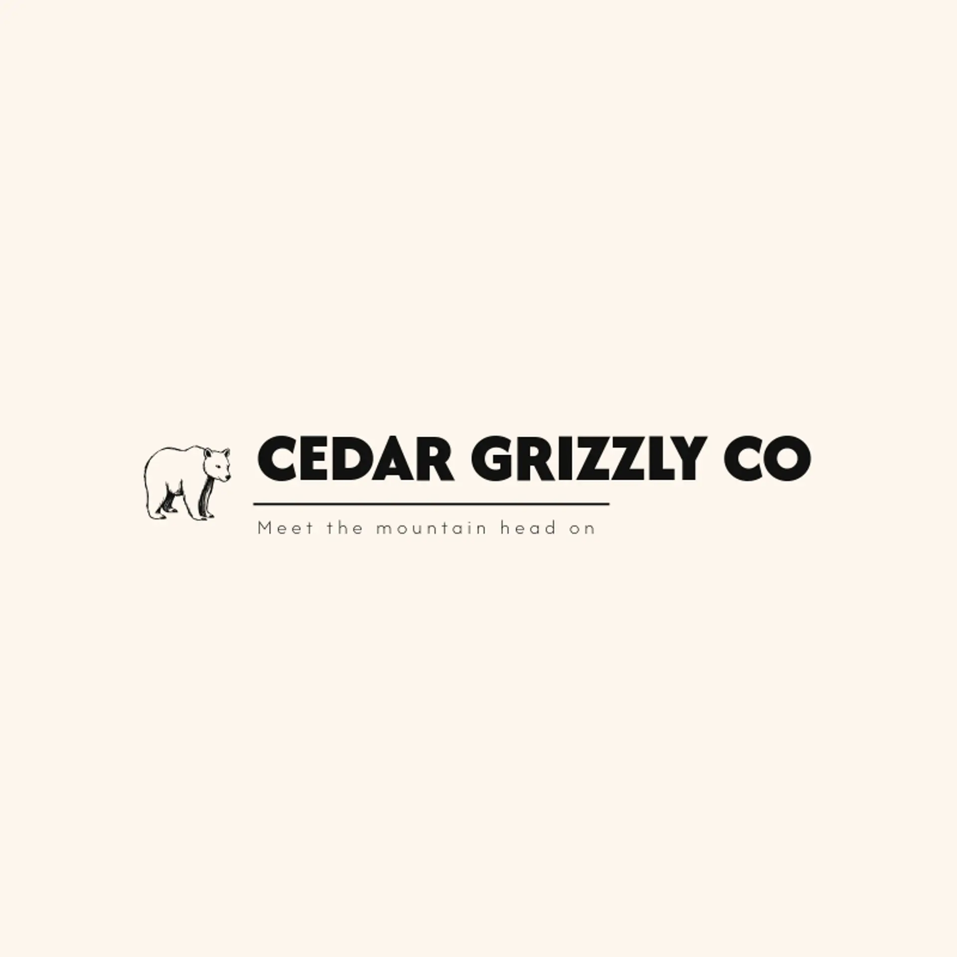 Cedar Grizzly Co logo for grizzly