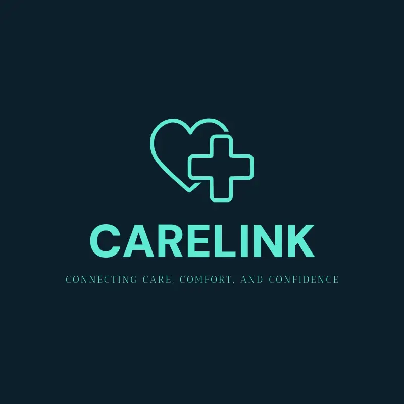 The medical practice name CareLink as a branded logo with a single color icon