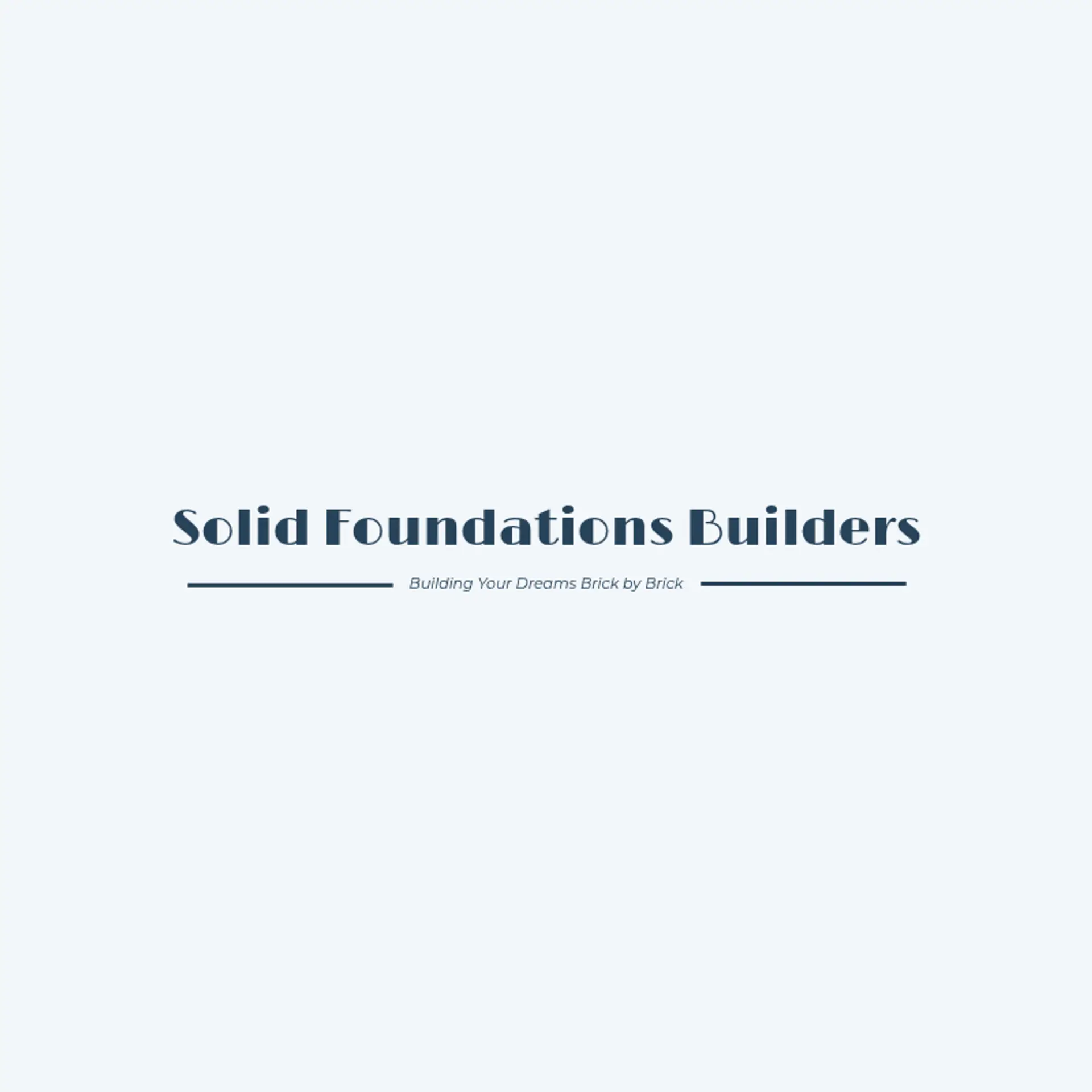 Solid Foundations Builders logo for house construction