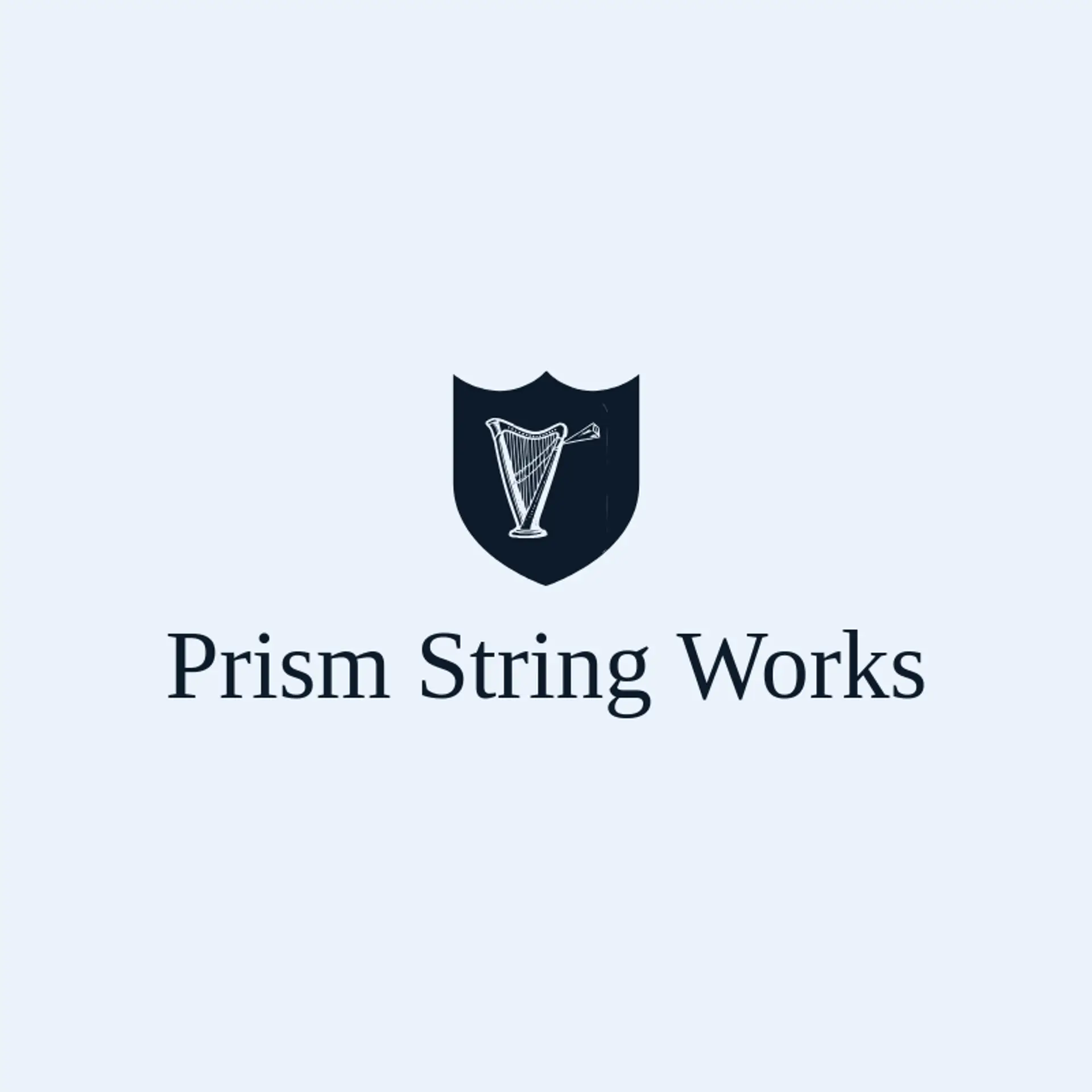 Prism String Works logo for harp