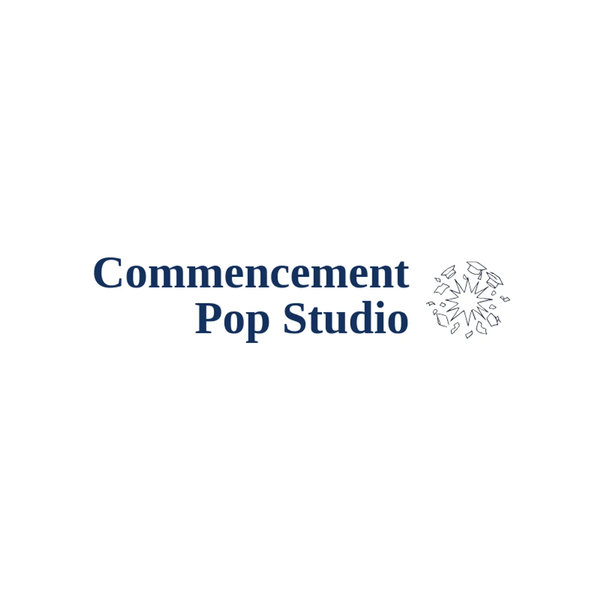 Commencement Pop Studio logo for graduation