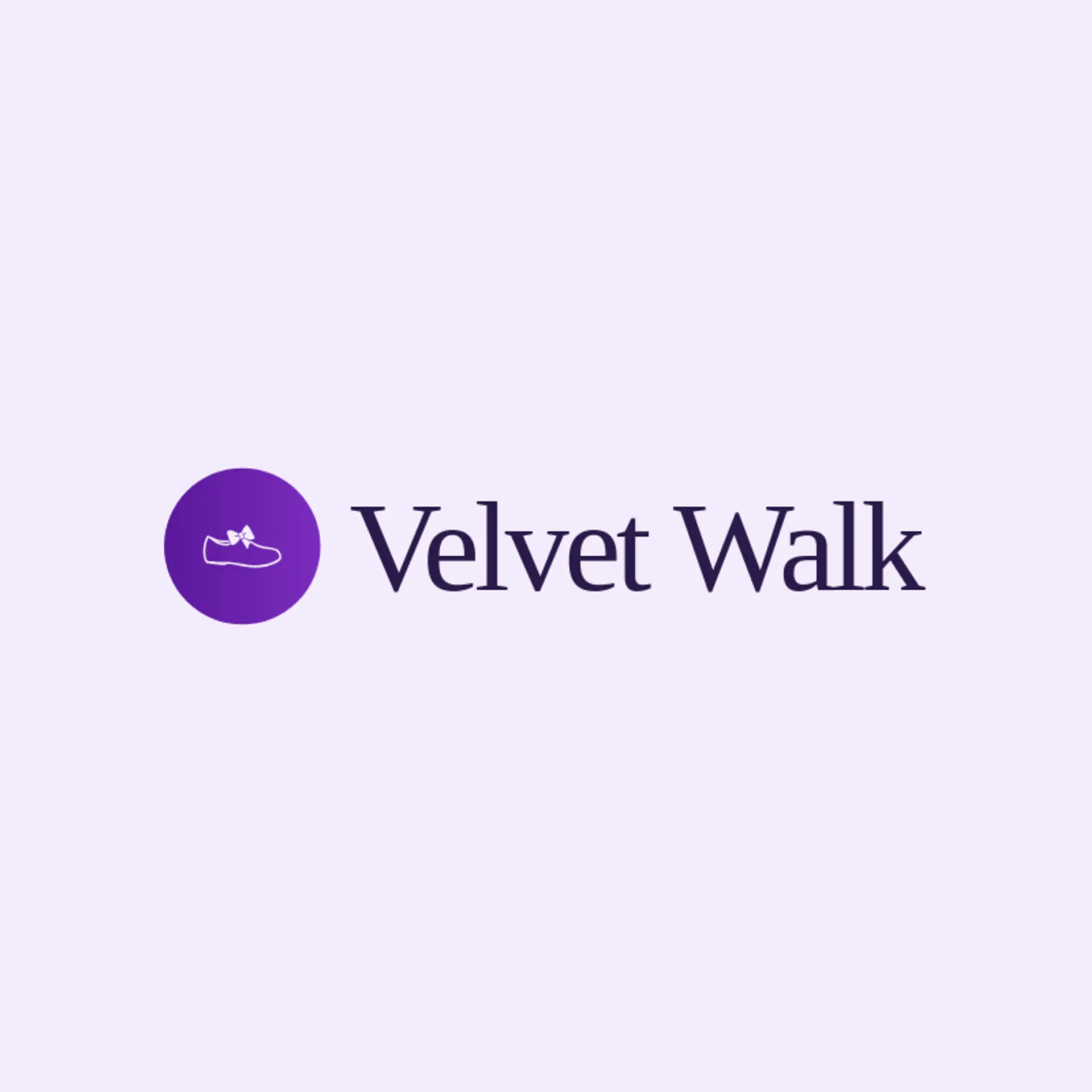 Velvet Walk logo for shoe