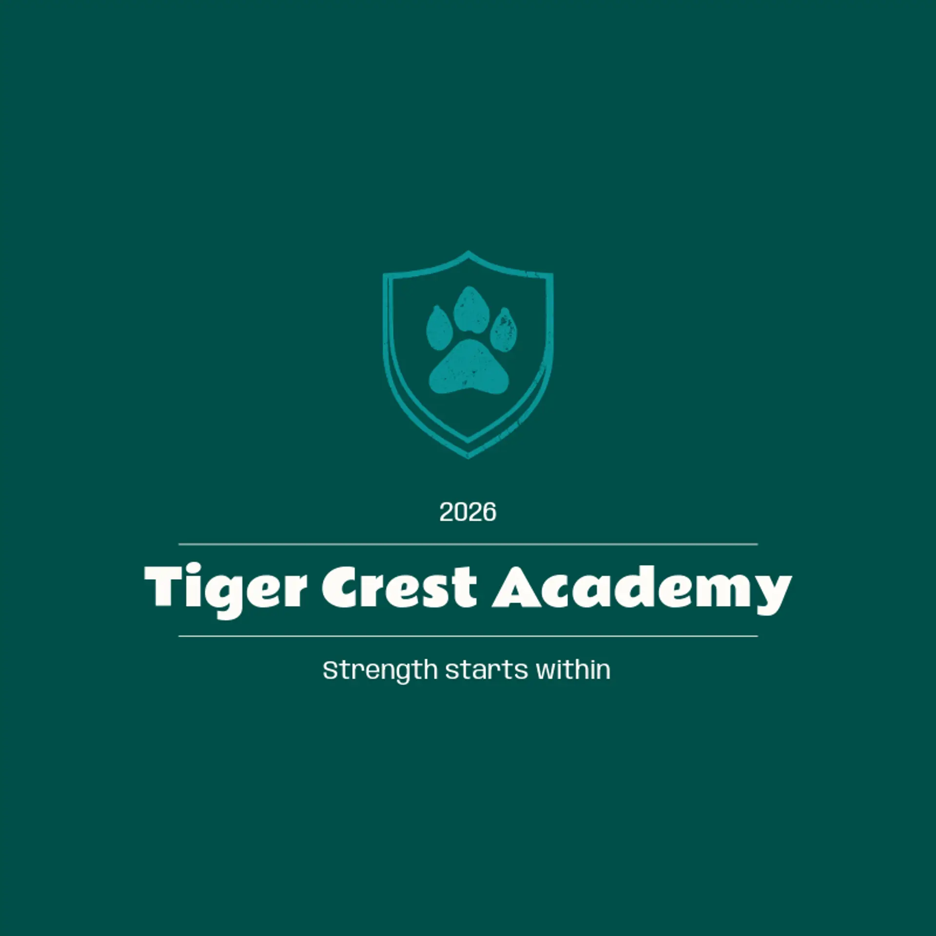 Tiger Crest Academy logo for ninja
