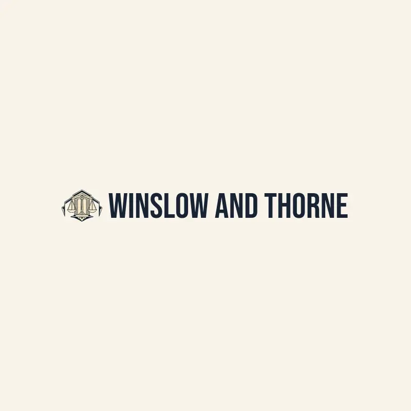 The law firm name Winslow and Thorne as a branded logo with a color icon
