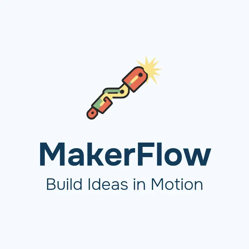 The app name MakerFlow as a branded logo with a color icon