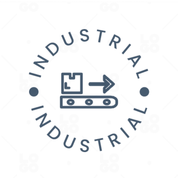 Industrial logo design vector template with gear icon Stock Vector | Adobe  Stock