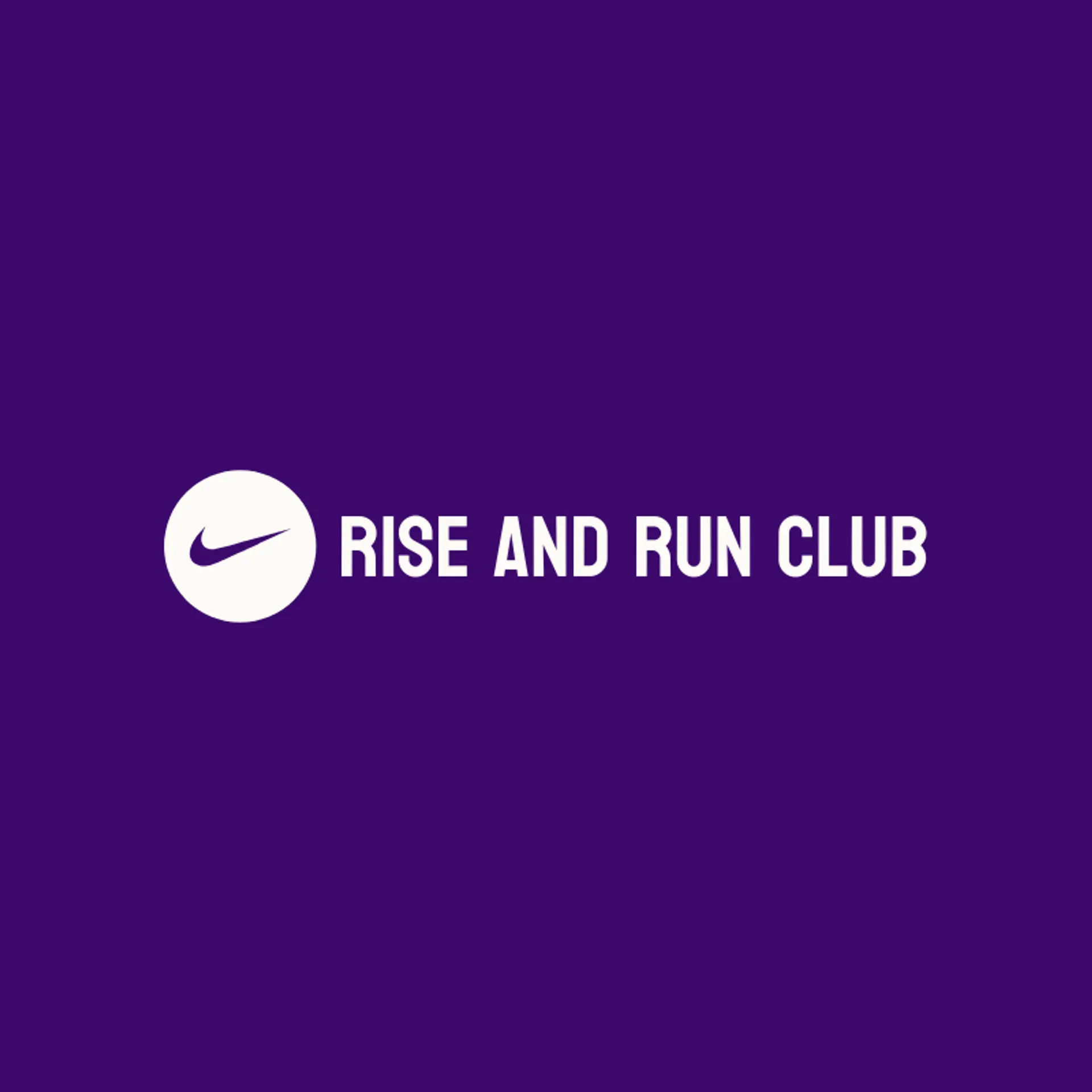 Rise and Run Club logo for swoosh