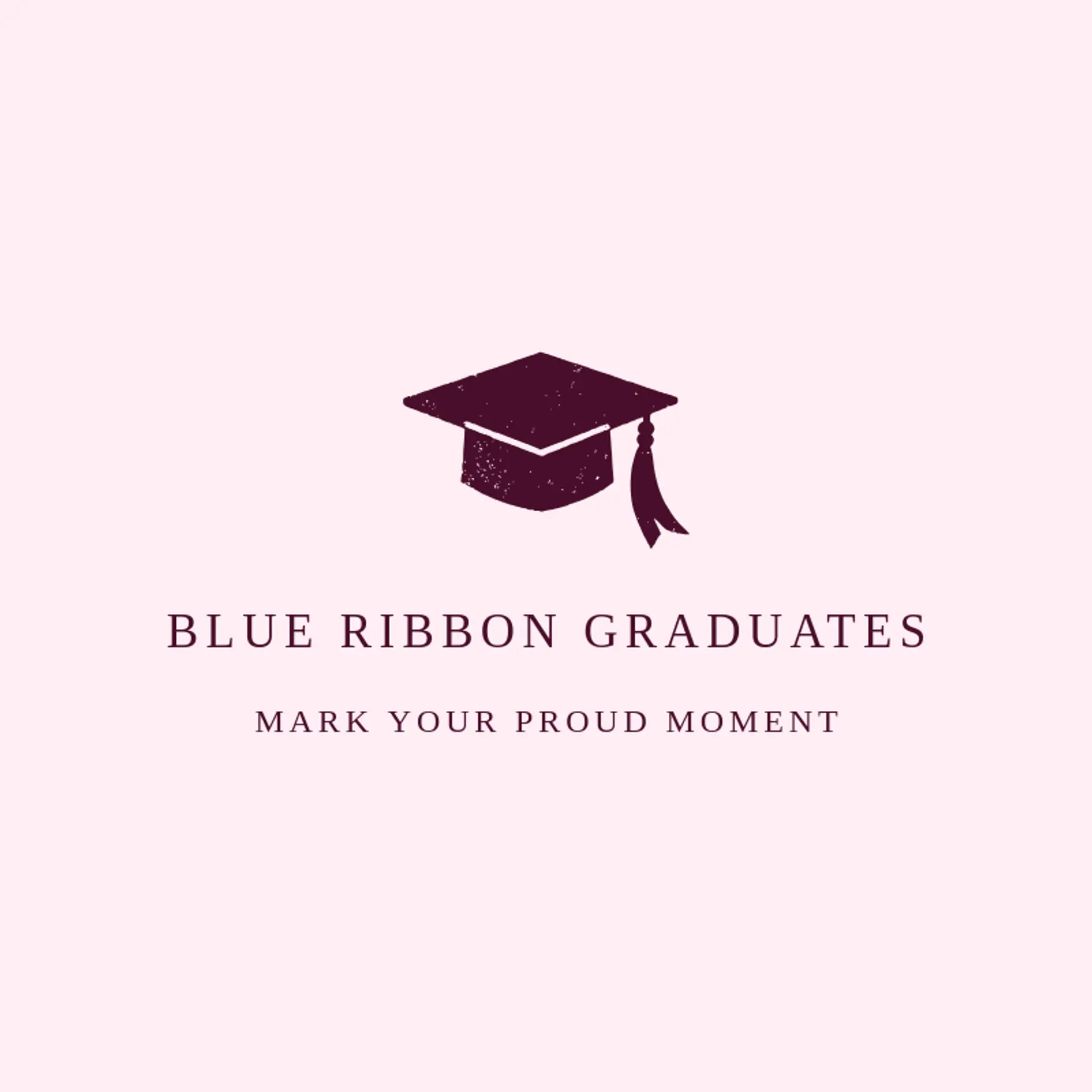 Blue Ribbon Graduates logo for graduation