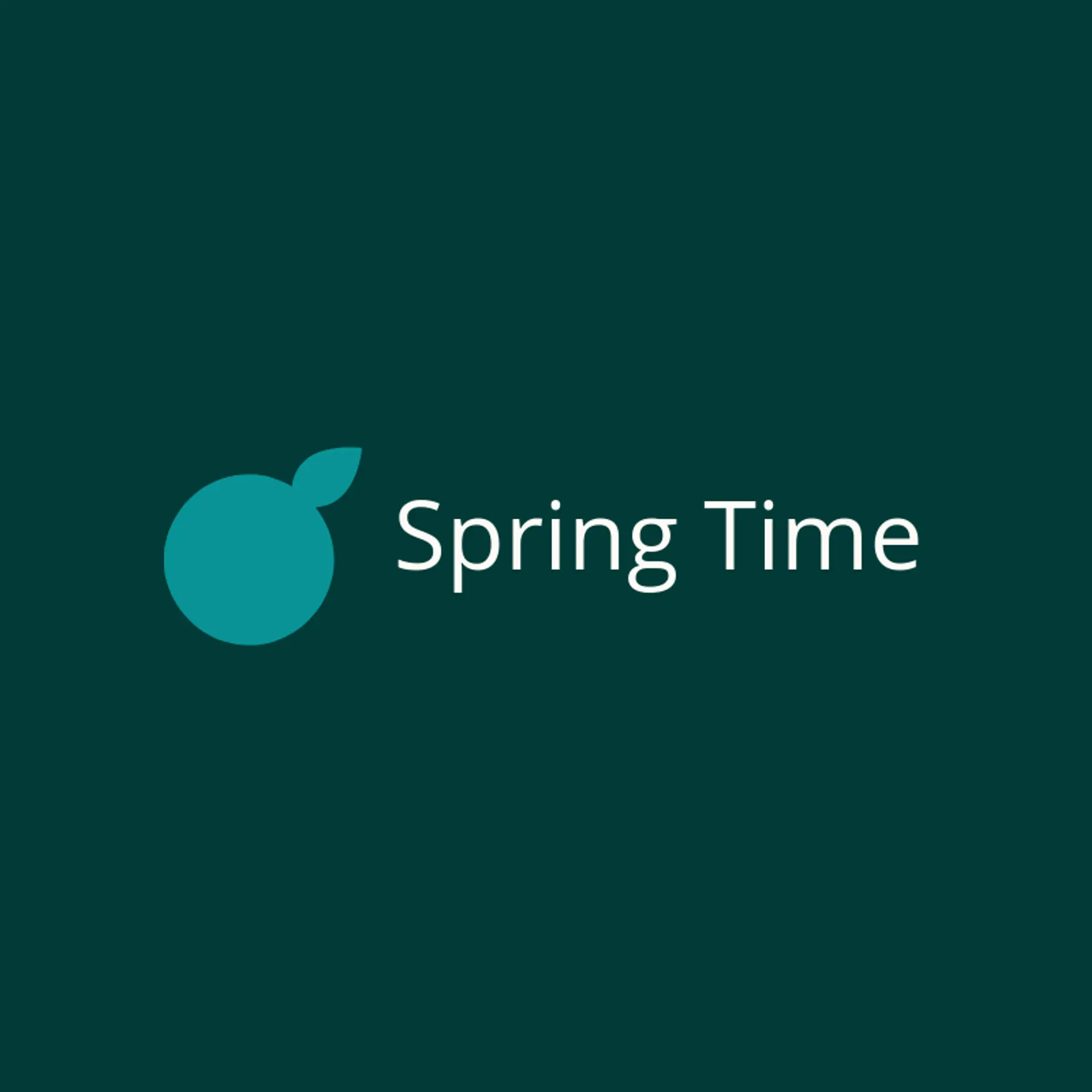 Spring Time logo for clock