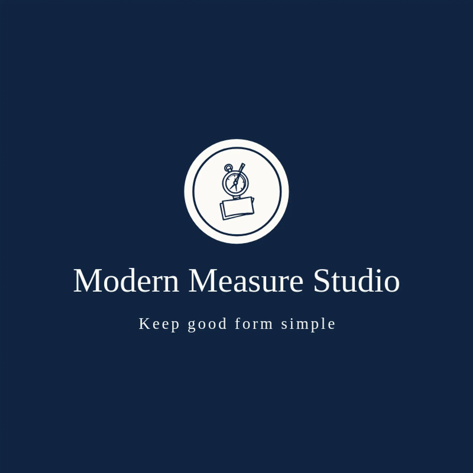 Modern Measure Studio logo for rectangle