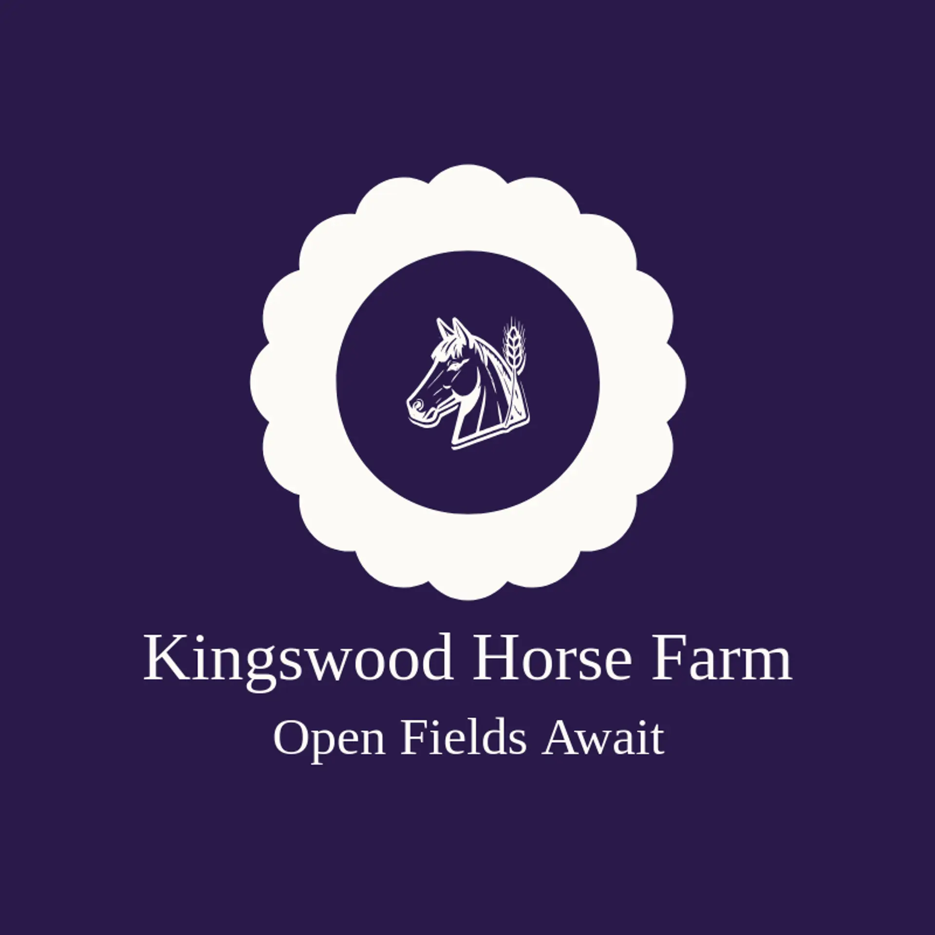 Kingswood Horse Farm logo for horse head