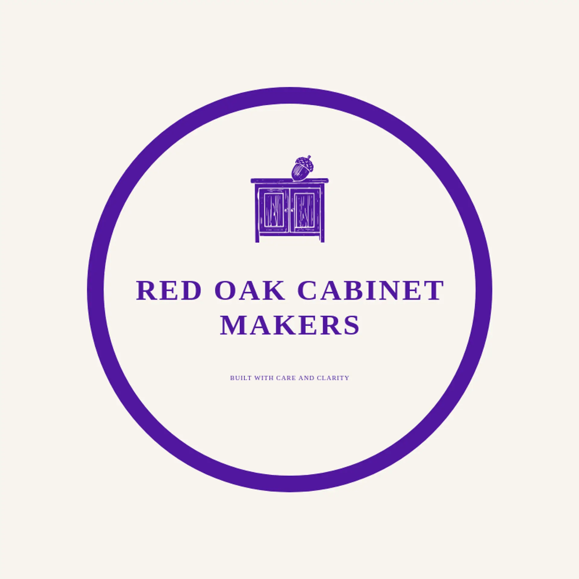 Red Oak Cabinet Makers logo for cabinet