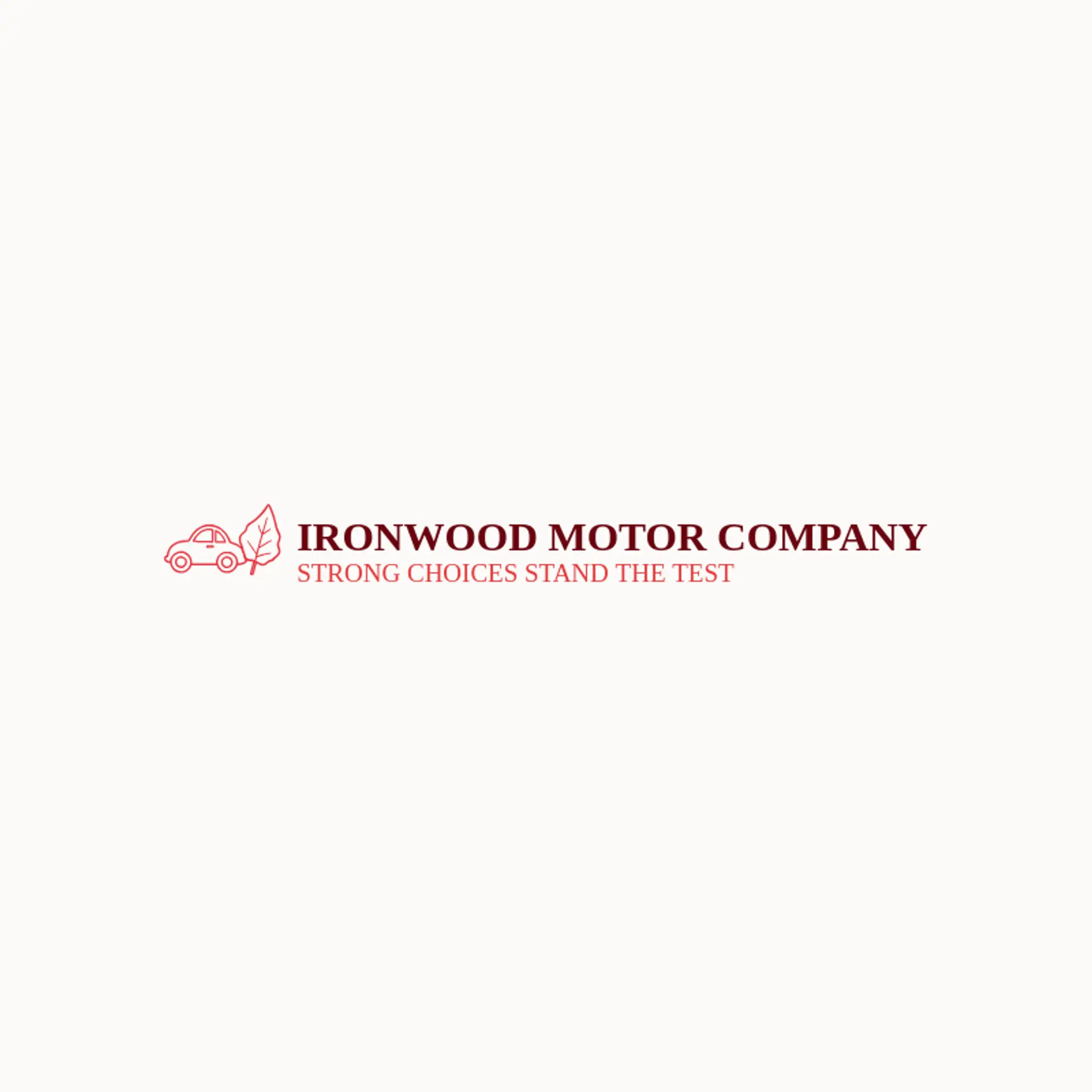 Ironwood Motor Company logo for car dealer