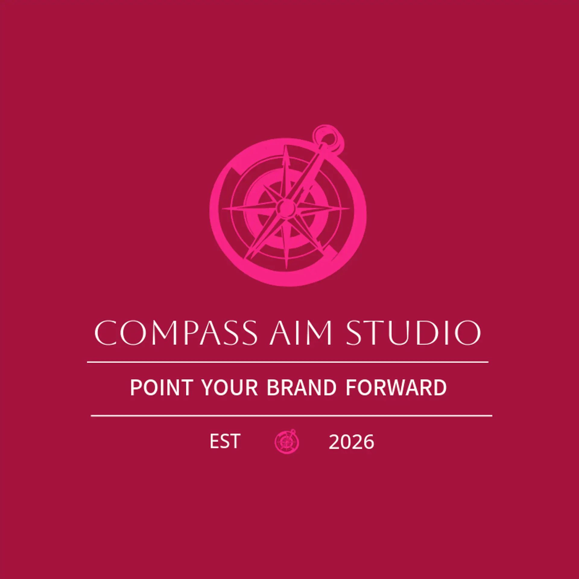 Compass Aim Studio logo for bullseye