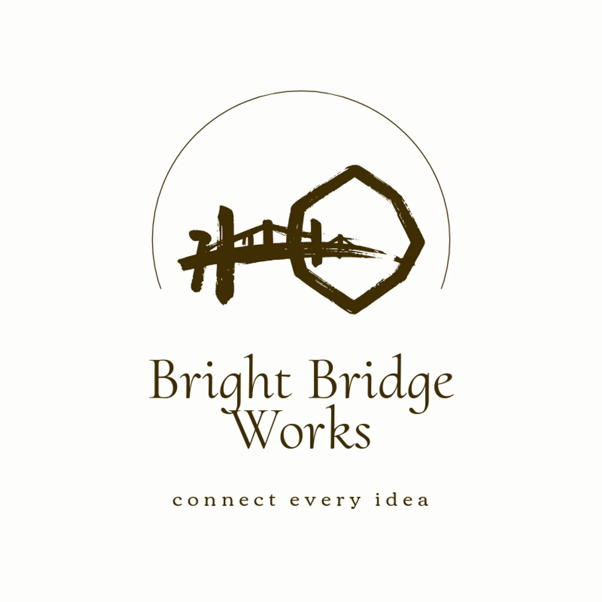 Bright Bridge Works logo for hexagon