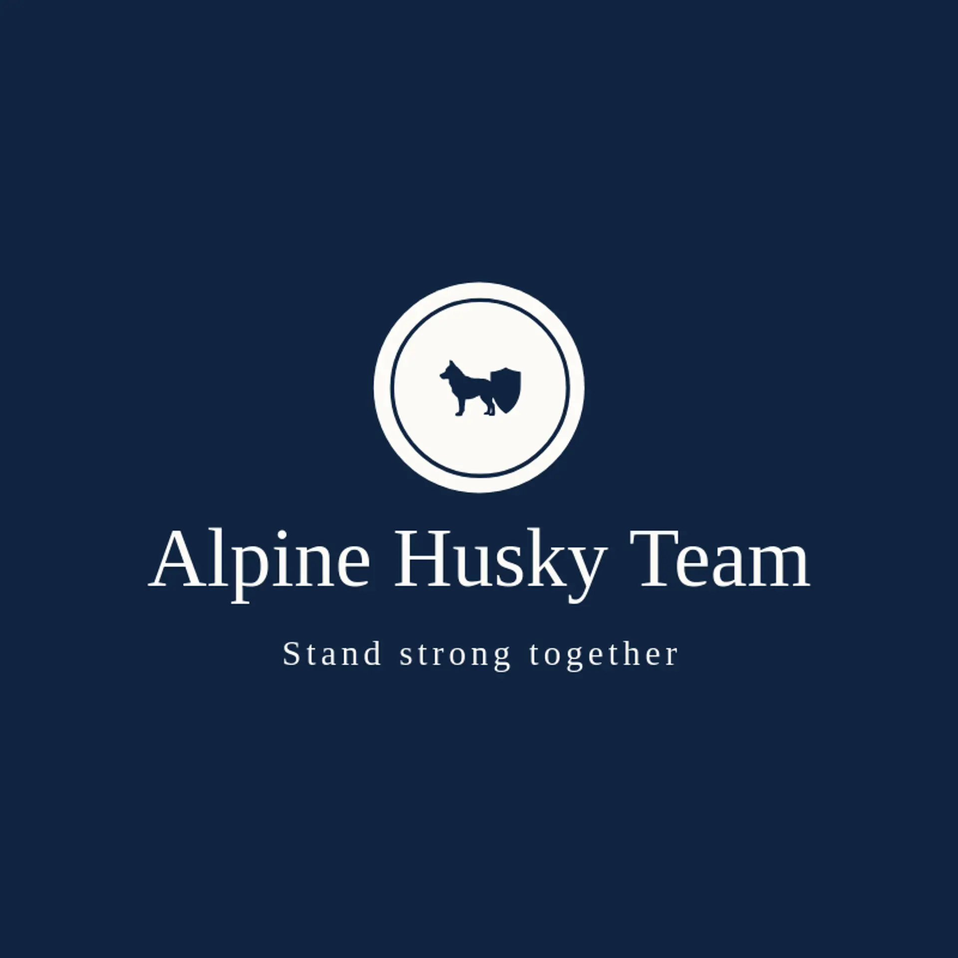 Alpine Husky Team logo for husky
