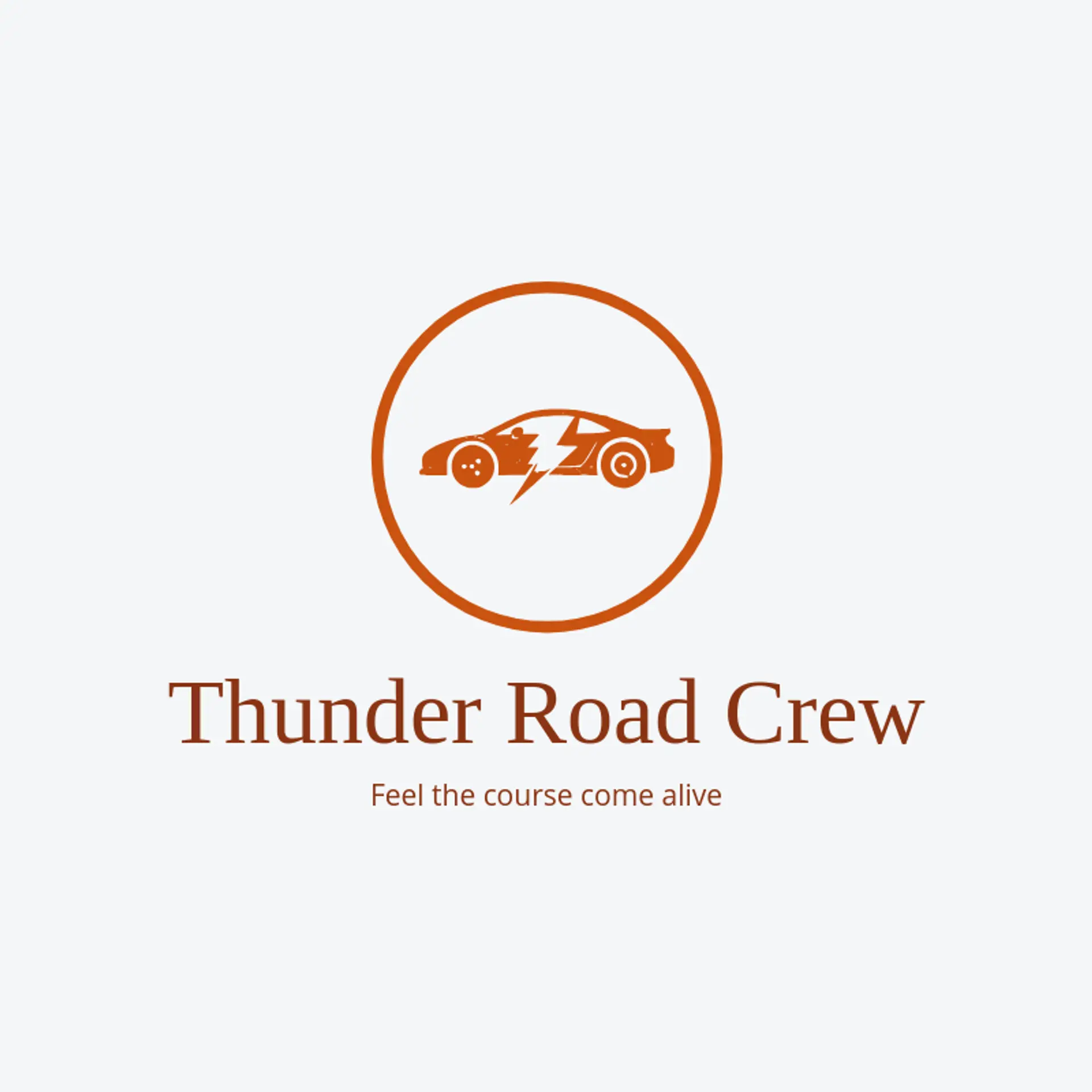 Thunder Road Crew logo for race