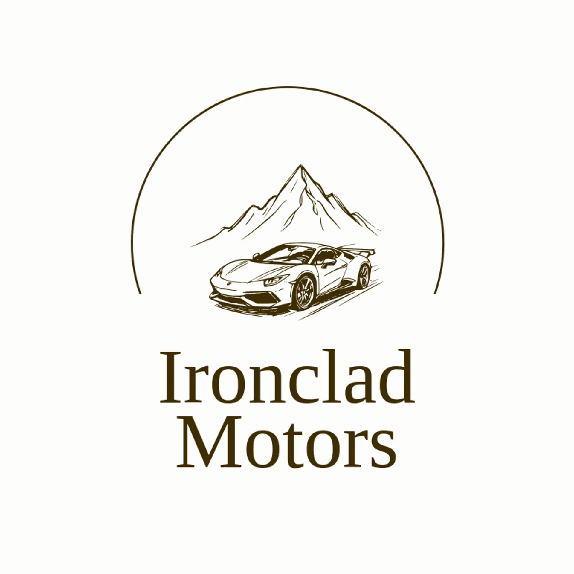 Ironclad Motors logo for sports car
