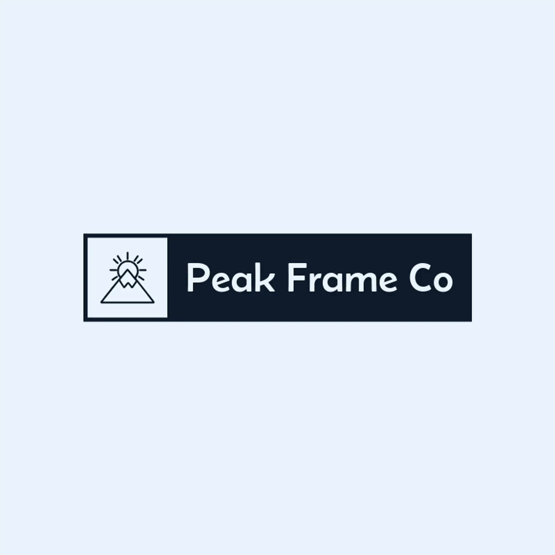 Peak Frame Co logo for frame