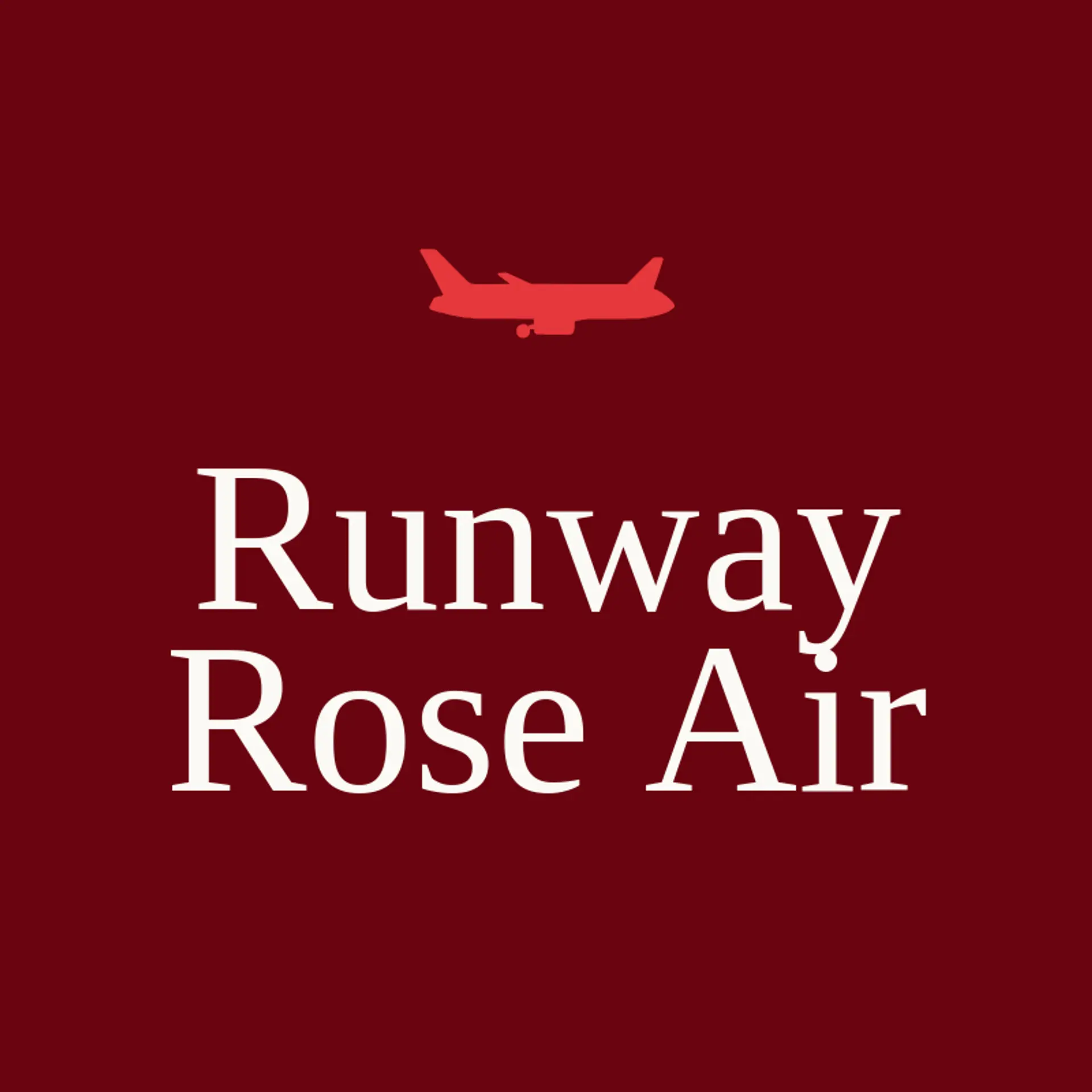 Runway Rose Air logo for plane