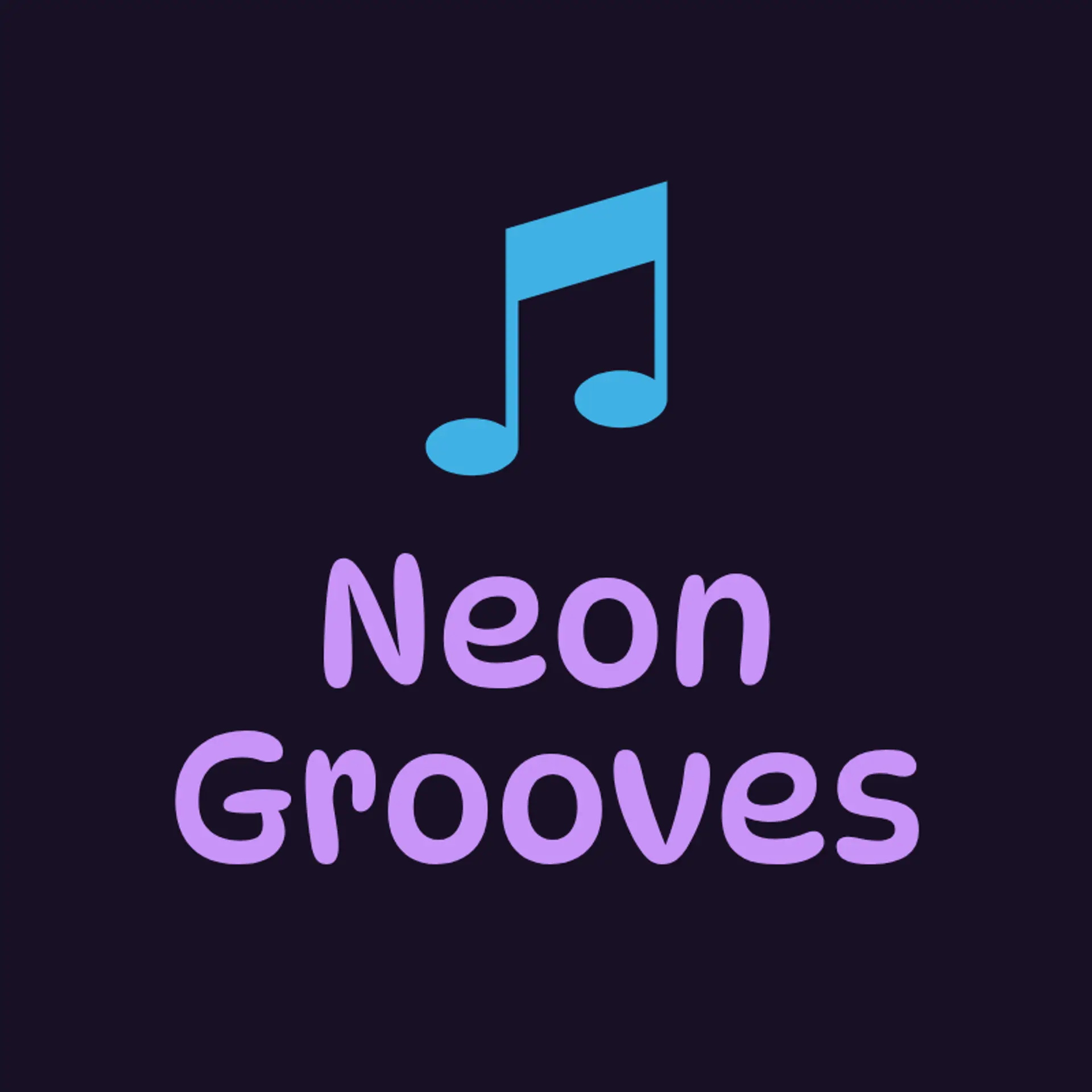 Neon Grooves logo for music band