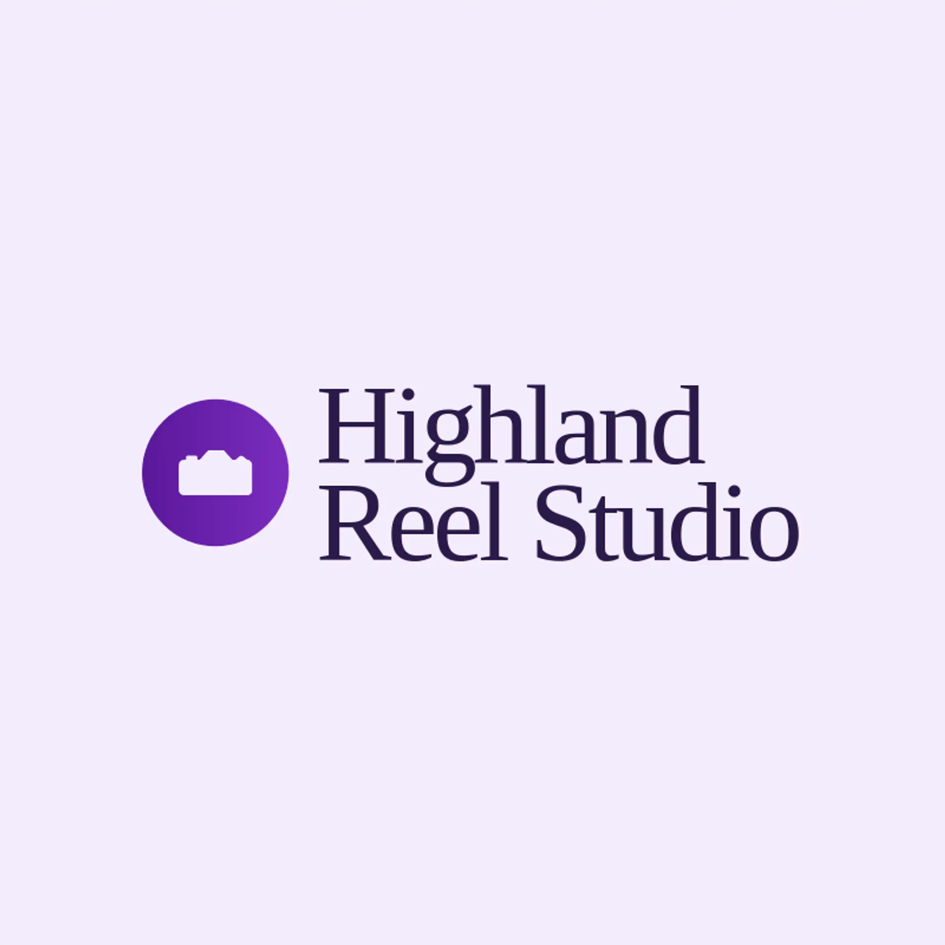 Highland Reel Studio logo for video camera