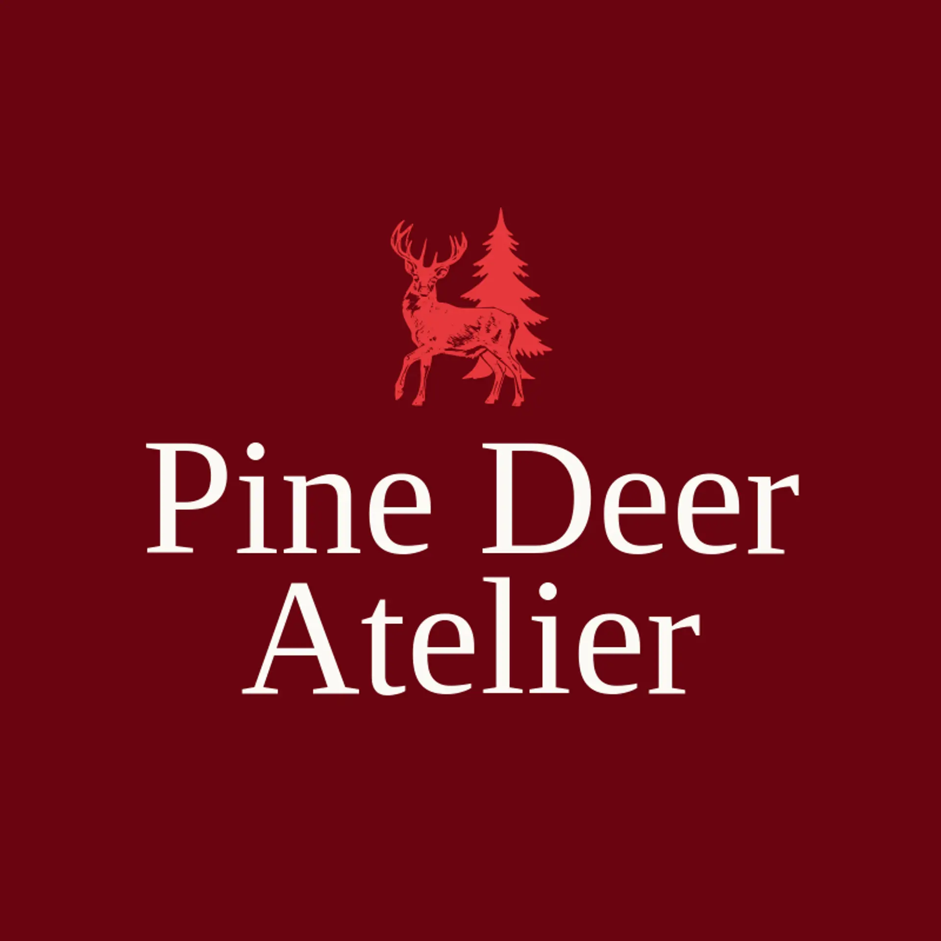 Pine Deer Atelier logo for pine tree