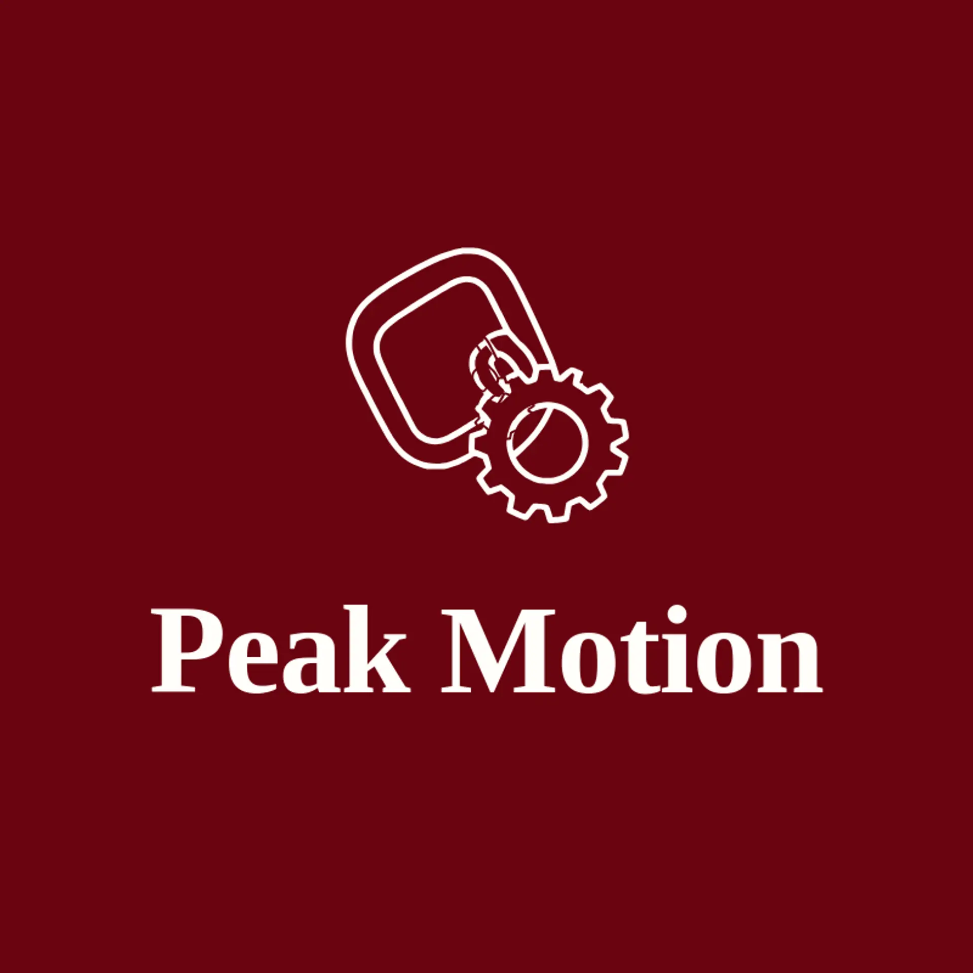 Peak Motion logo for gear