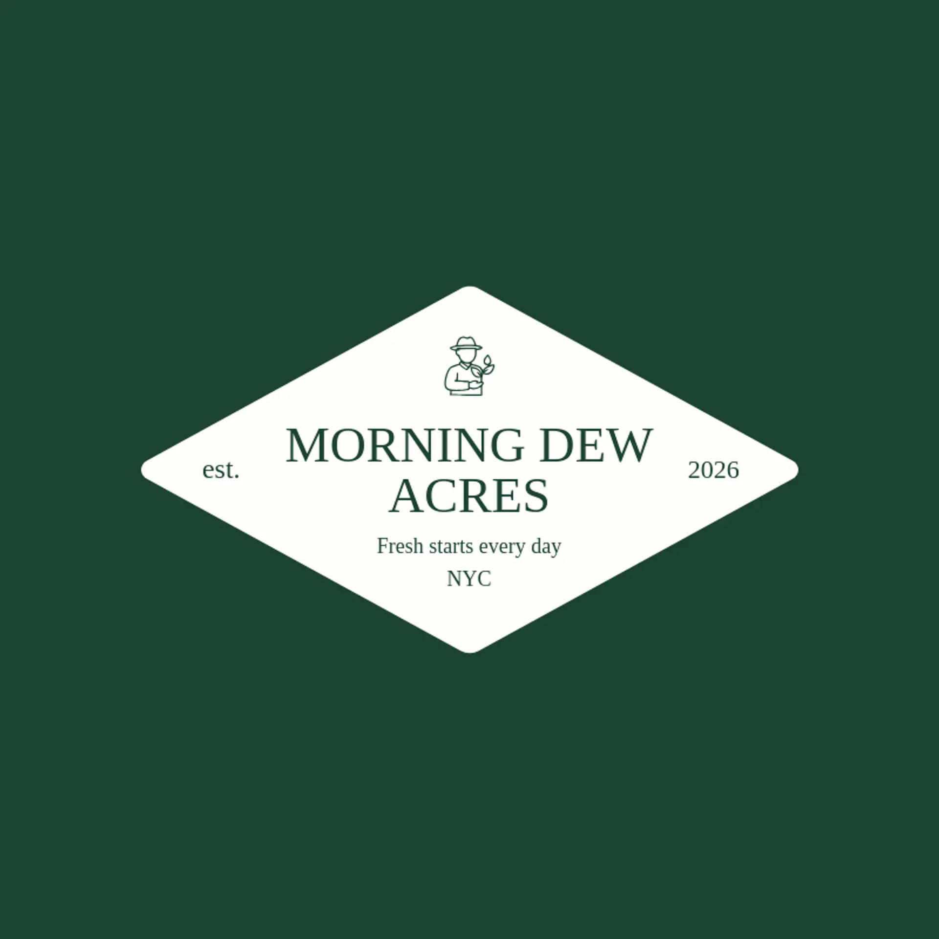 Morning Dew Acres logo for farming