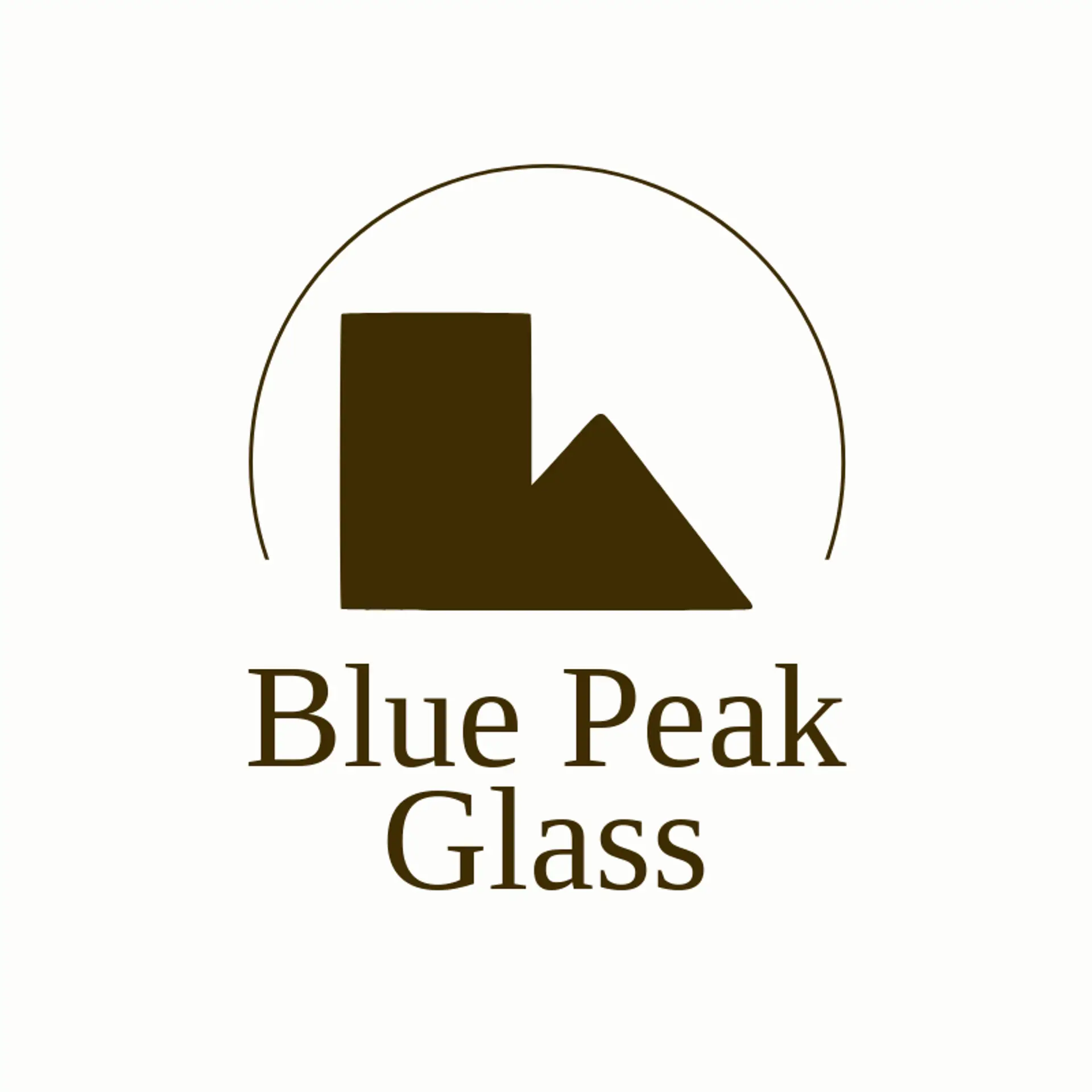 Blue Peak Glass logo for glass