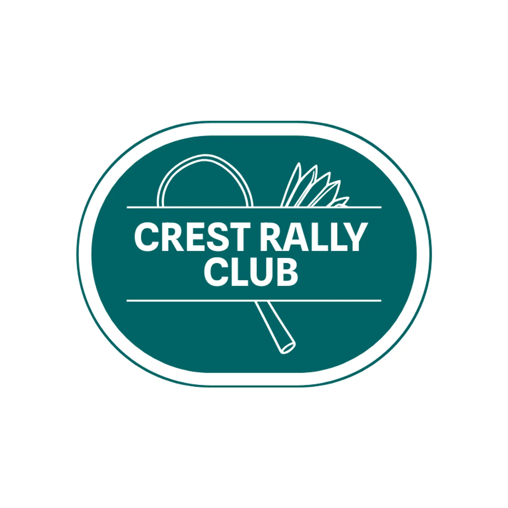 Crest Rally Club logo for badminton