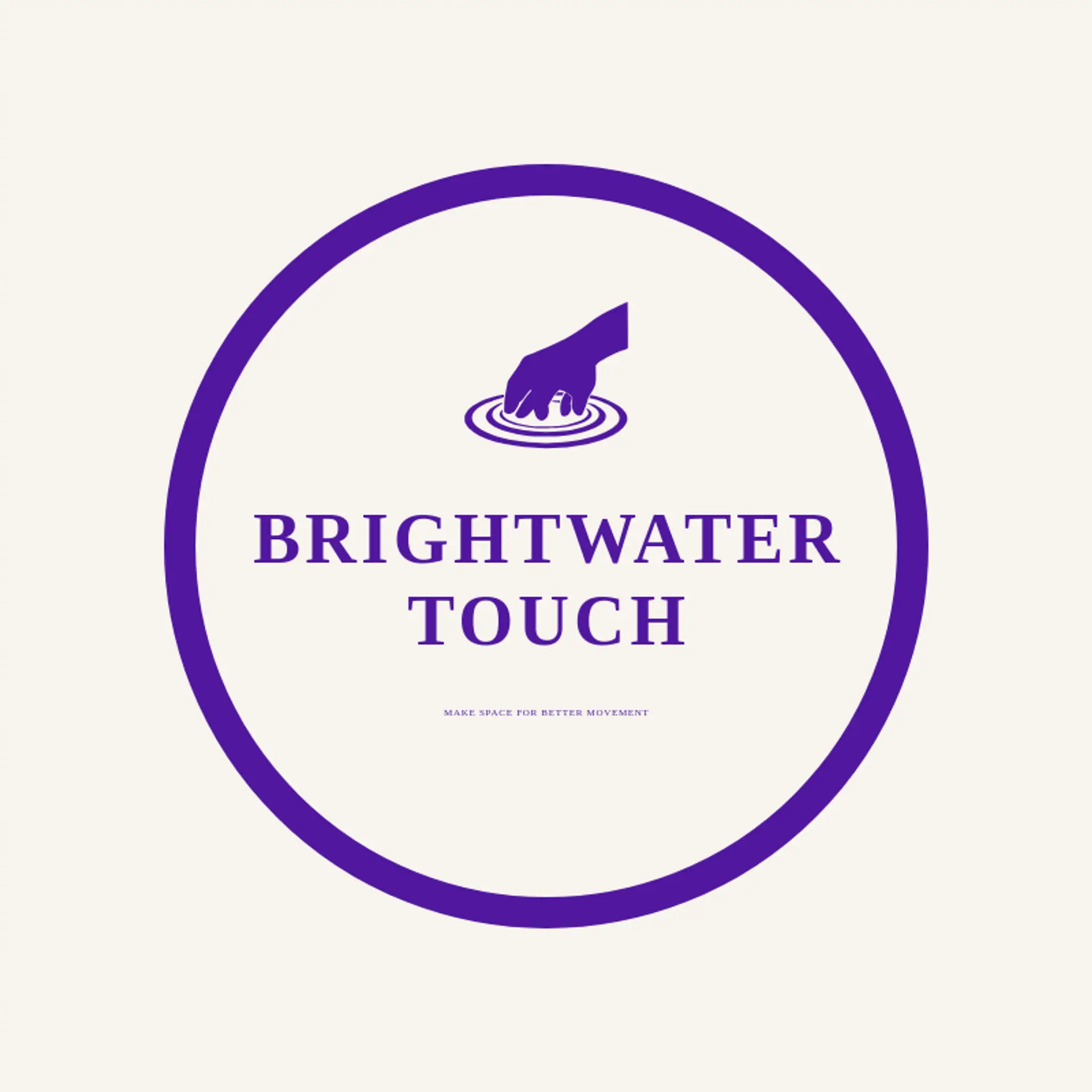 Brightwater Touch logo for massage therapy