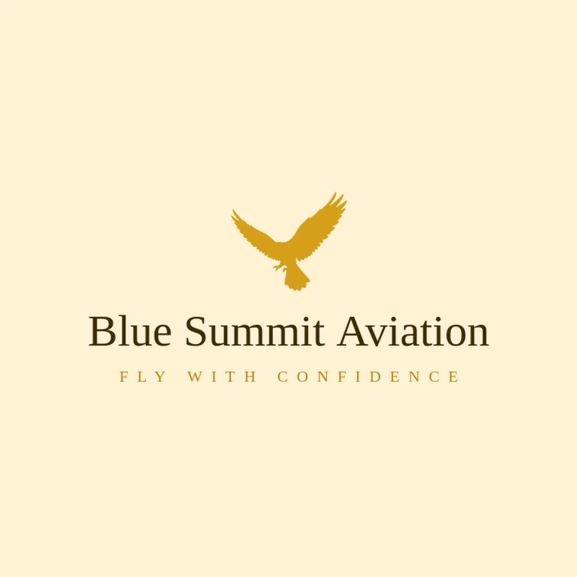 Blue Summit Aviation logo for falcon