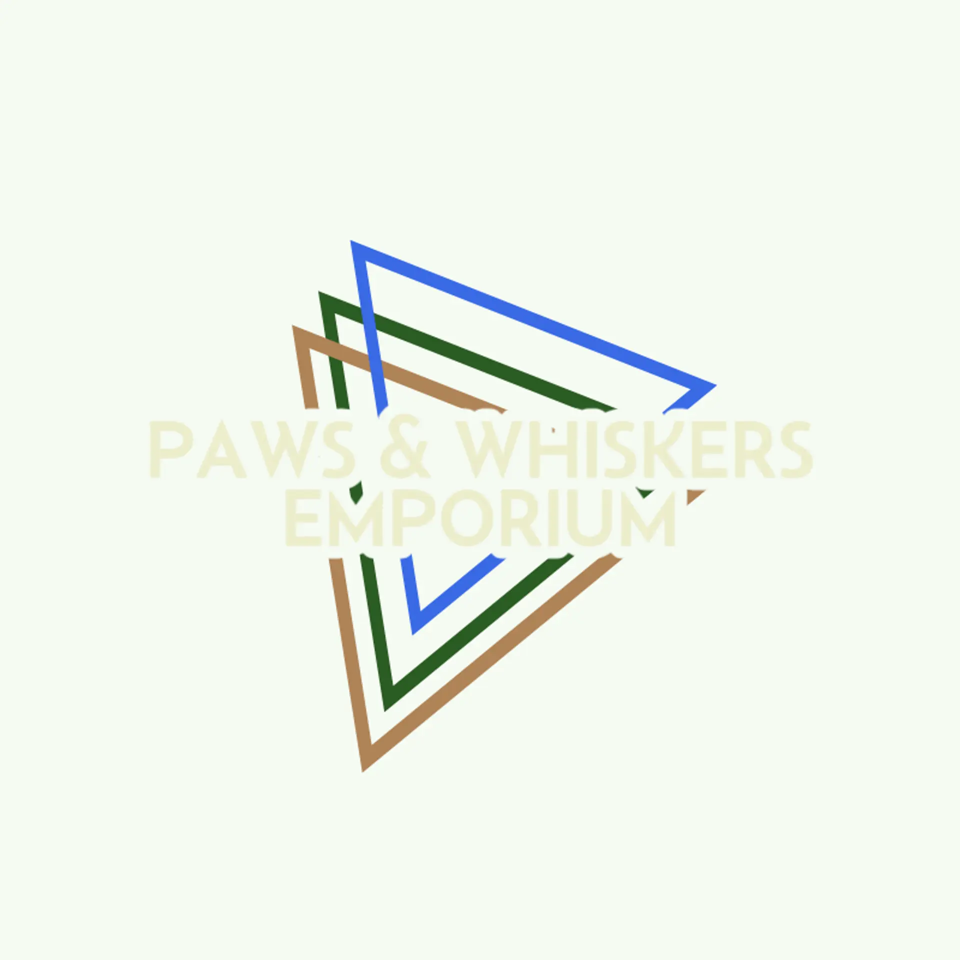 Paws & Whiskers Pet Supply logo for pet store