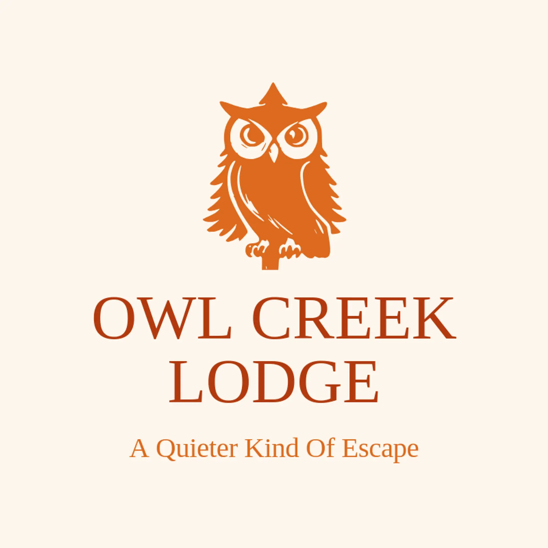 Owl Creek Lodge logo for pine tree