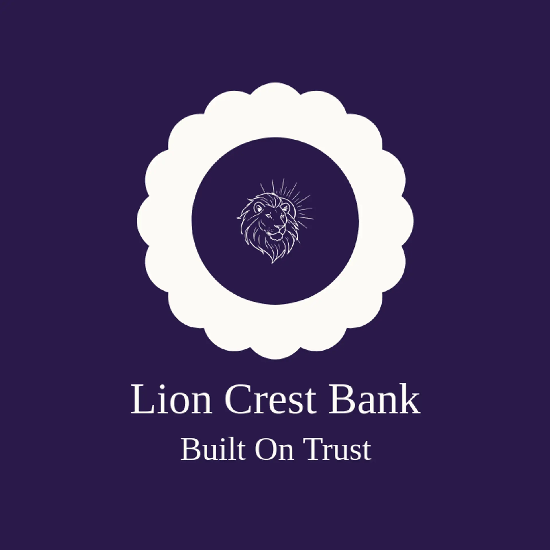 Lion Crest Bank logo for lion head