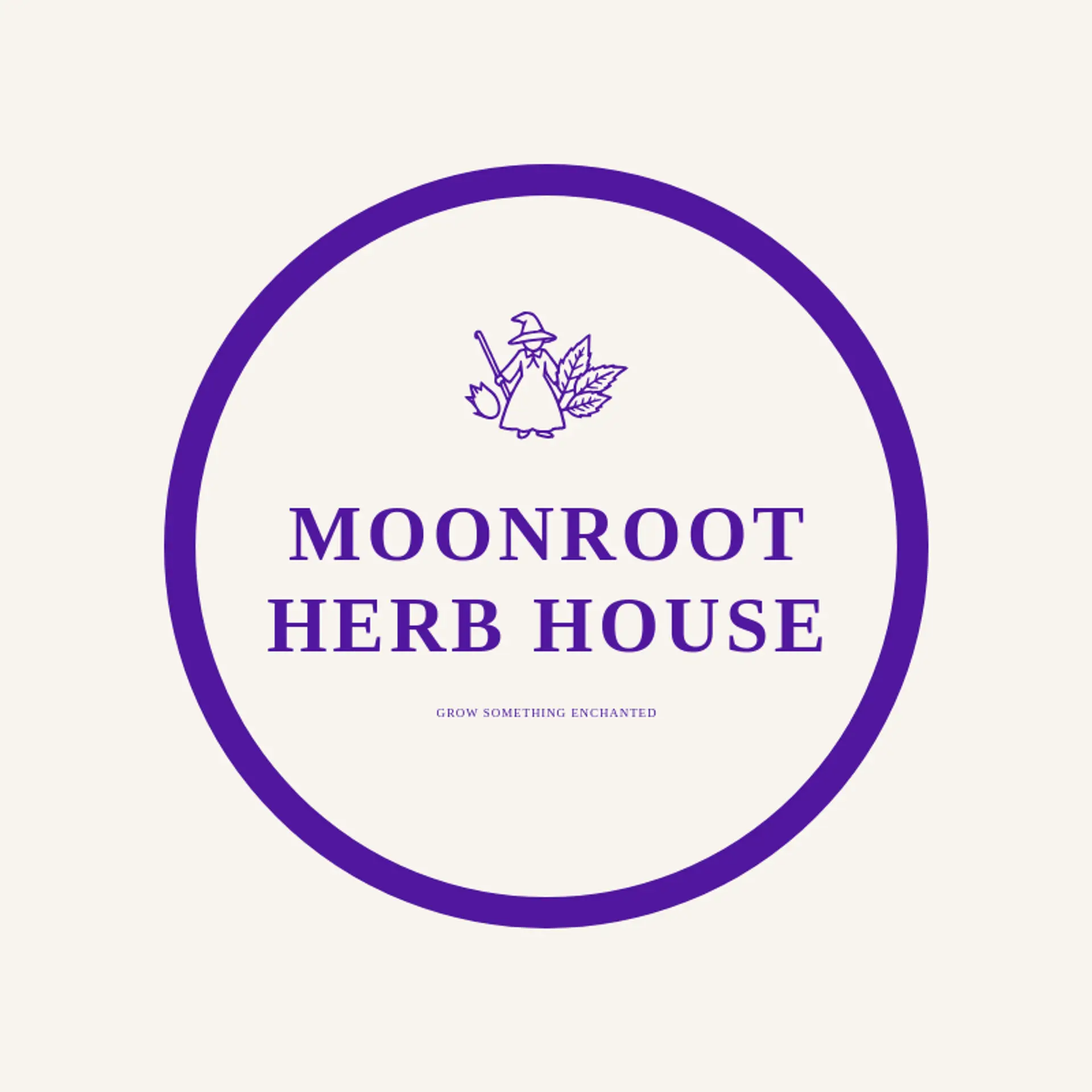 Moonroot Herb House logo for witch