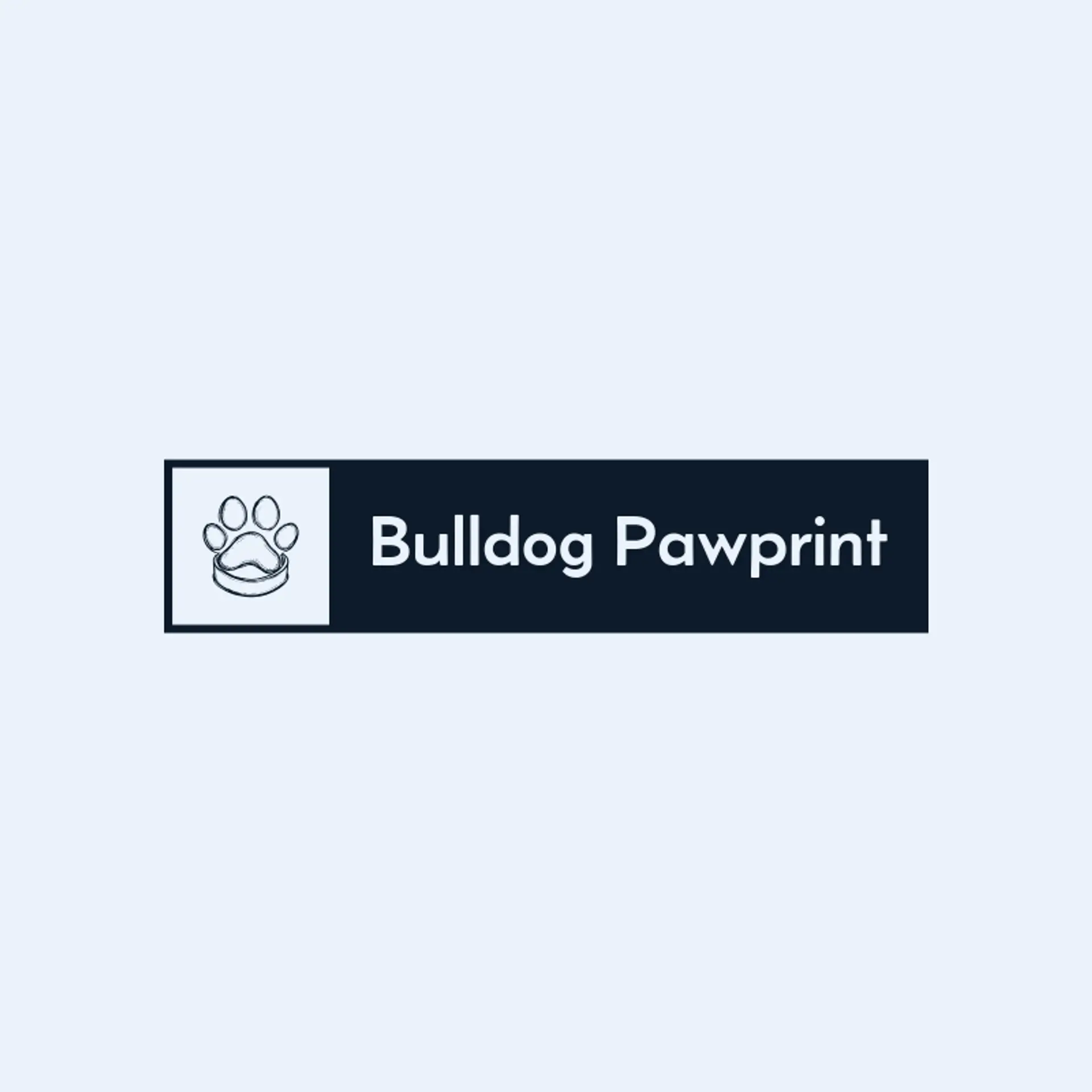 Bulldog Pawprint logo for bulldog