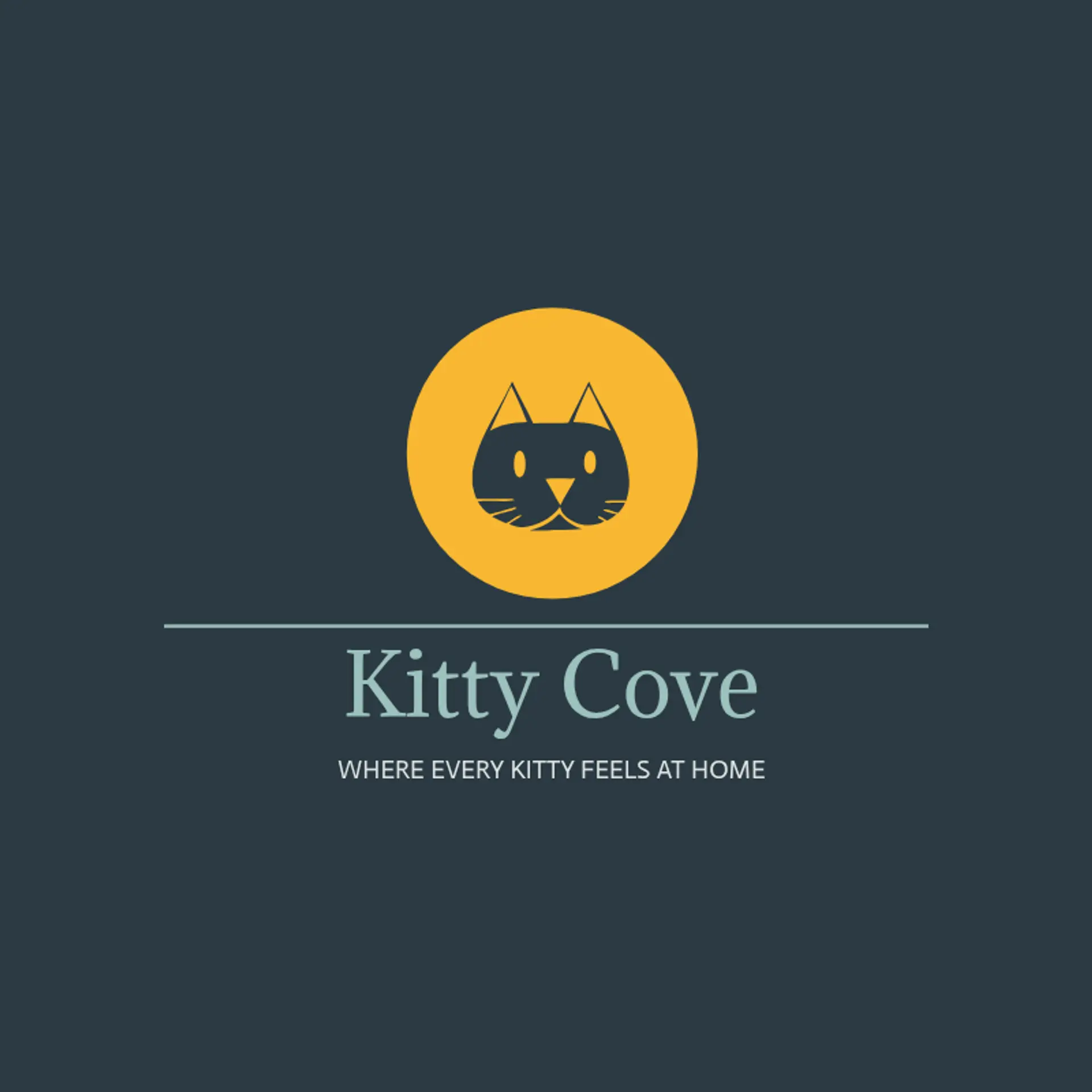 Kitty Cove logo for cat pet care