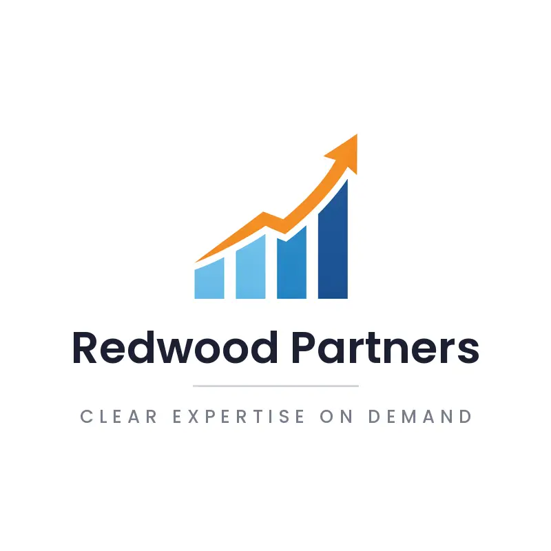 A rising growth graph, a results driven business consulting logo in a minimal style